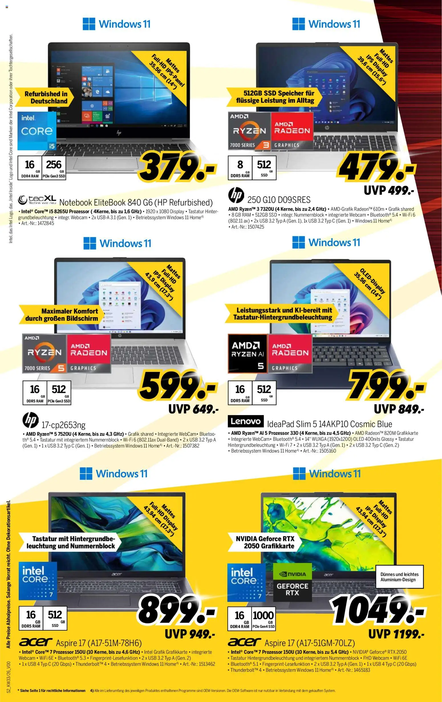 Medimax Prospekt – gültig ab 08.08.2026 | Seite: 2 | Produkte: Lenovo, HP, Grafikkarte, Tastatur