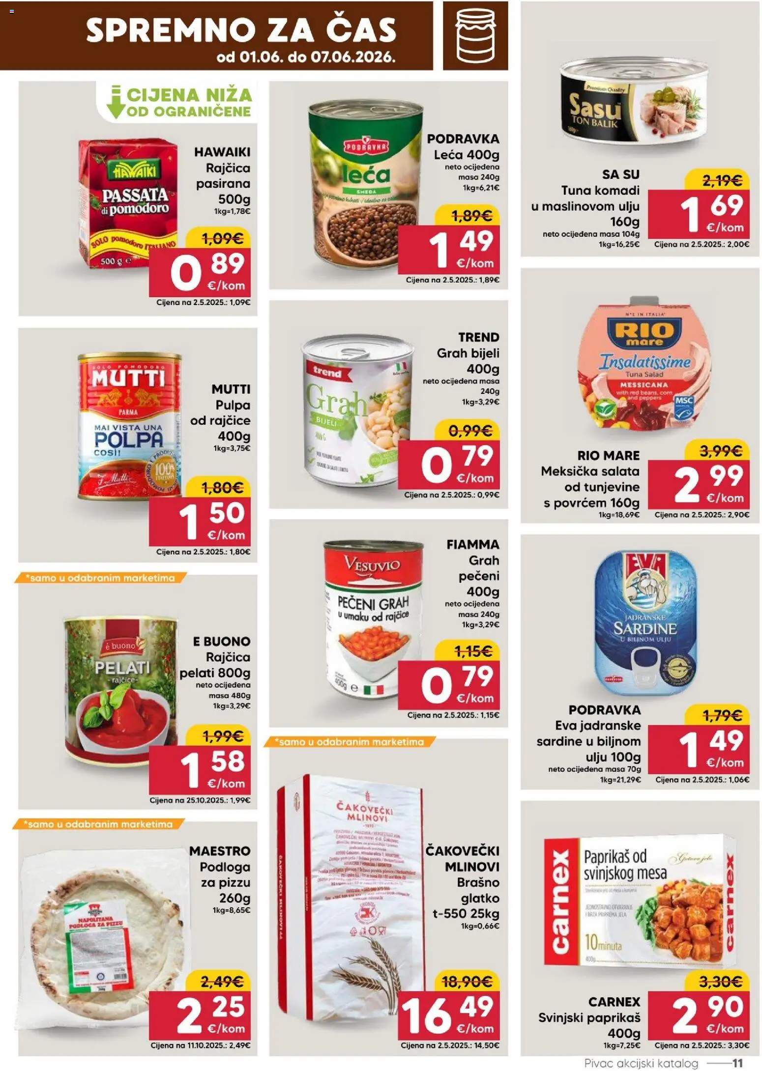 Pivac katalog | vrijedi od 01.06.2026 | Stranica: 11 | Proizvodi: Rio Mare, Grah, Rajčice, Leća