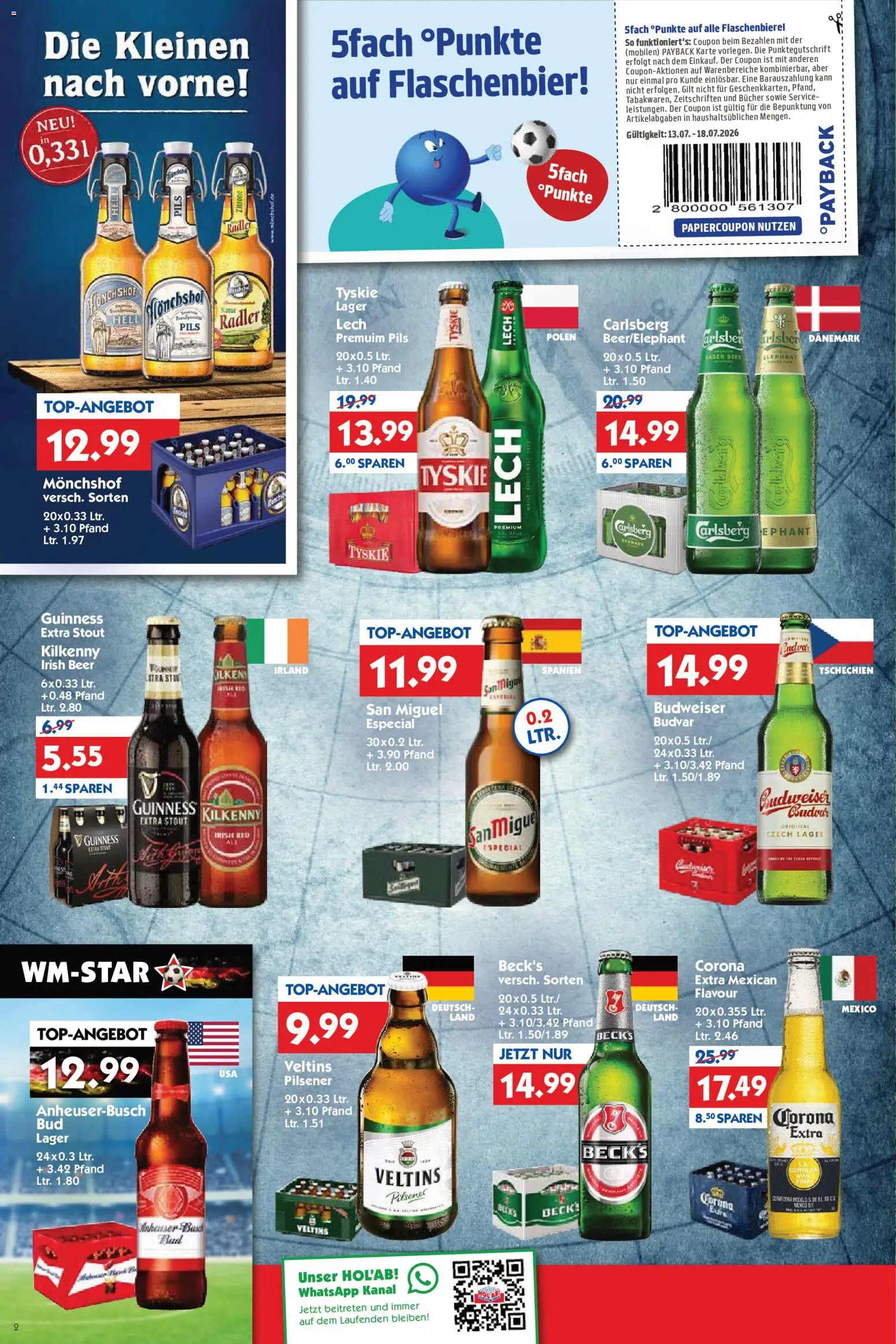 HOL’AB! Prospekt – gültig ab 13.07.2026 | Seite: 2 | Produkte: Carlsberg, Zitrone, Budweiser, Veltins