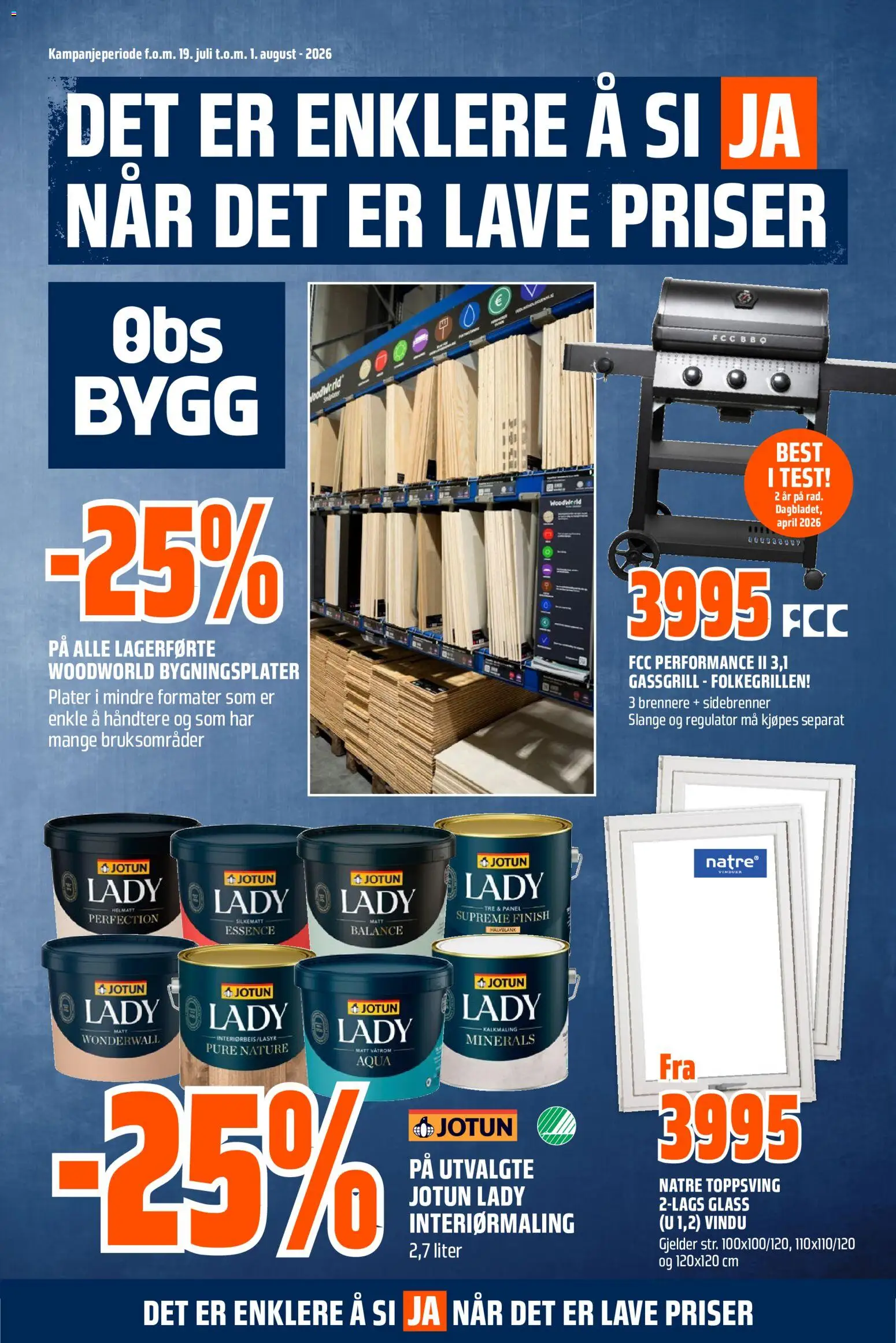 Obs Bygg kundeavis (19/07/2026 - 01/08/2026) catalogue cover