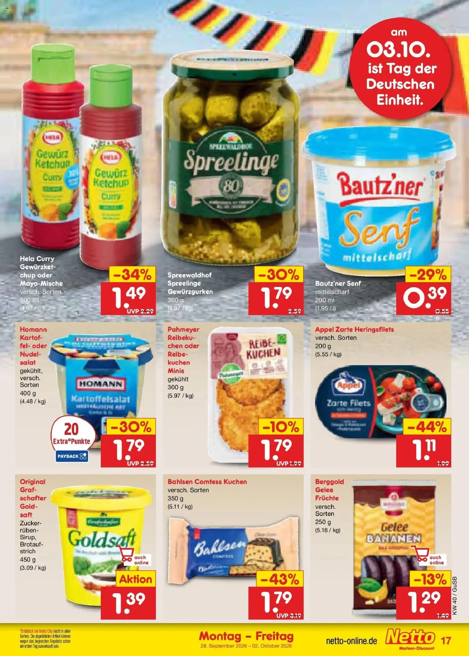 Netto Marken-Discount Prospekt Machern – gültig ab 28.09.2026 | Seite: 23 | Produkte: Bananen, Saft, Ketchup, Salat