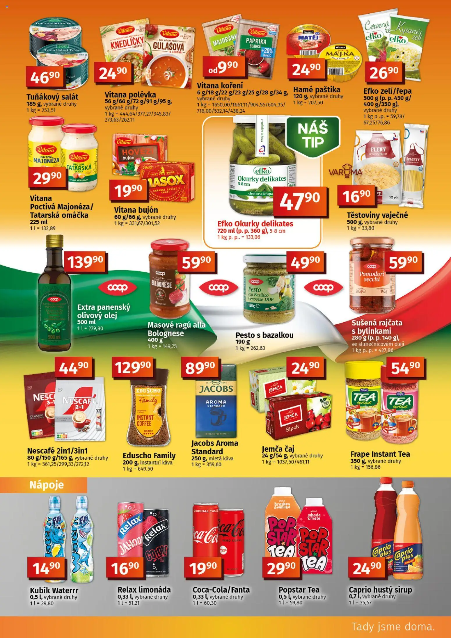 Coop leták - Tuty od 15.07.2026 | Strana: 7 | Produkty: Káva, Instantní káva, Okurky, Koření