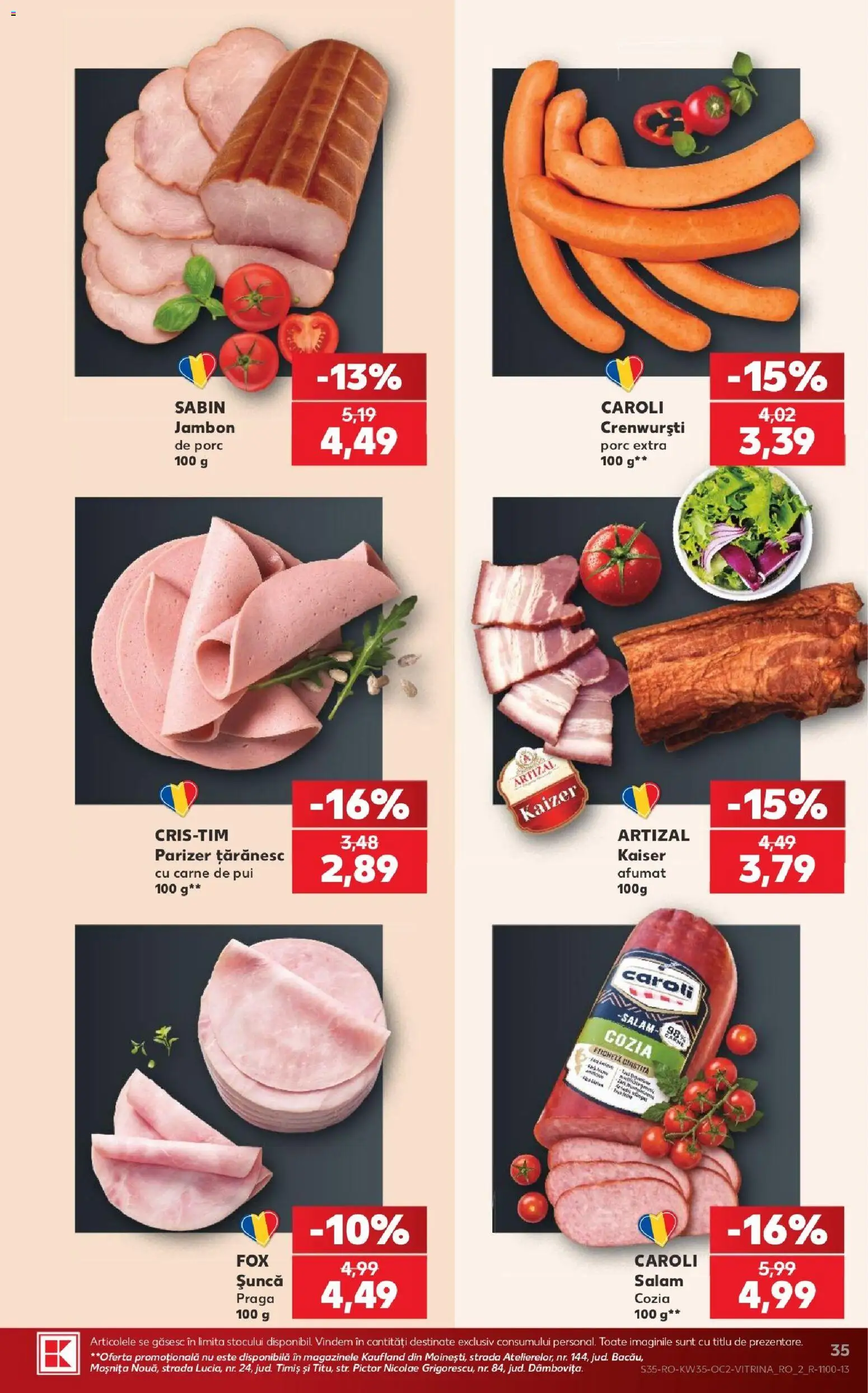 Noul catalog Kaufland – valabil de la 26.08.2026 | Pagină: 35 | Produse: Pui, Sabin, Salam, Carne De Pui