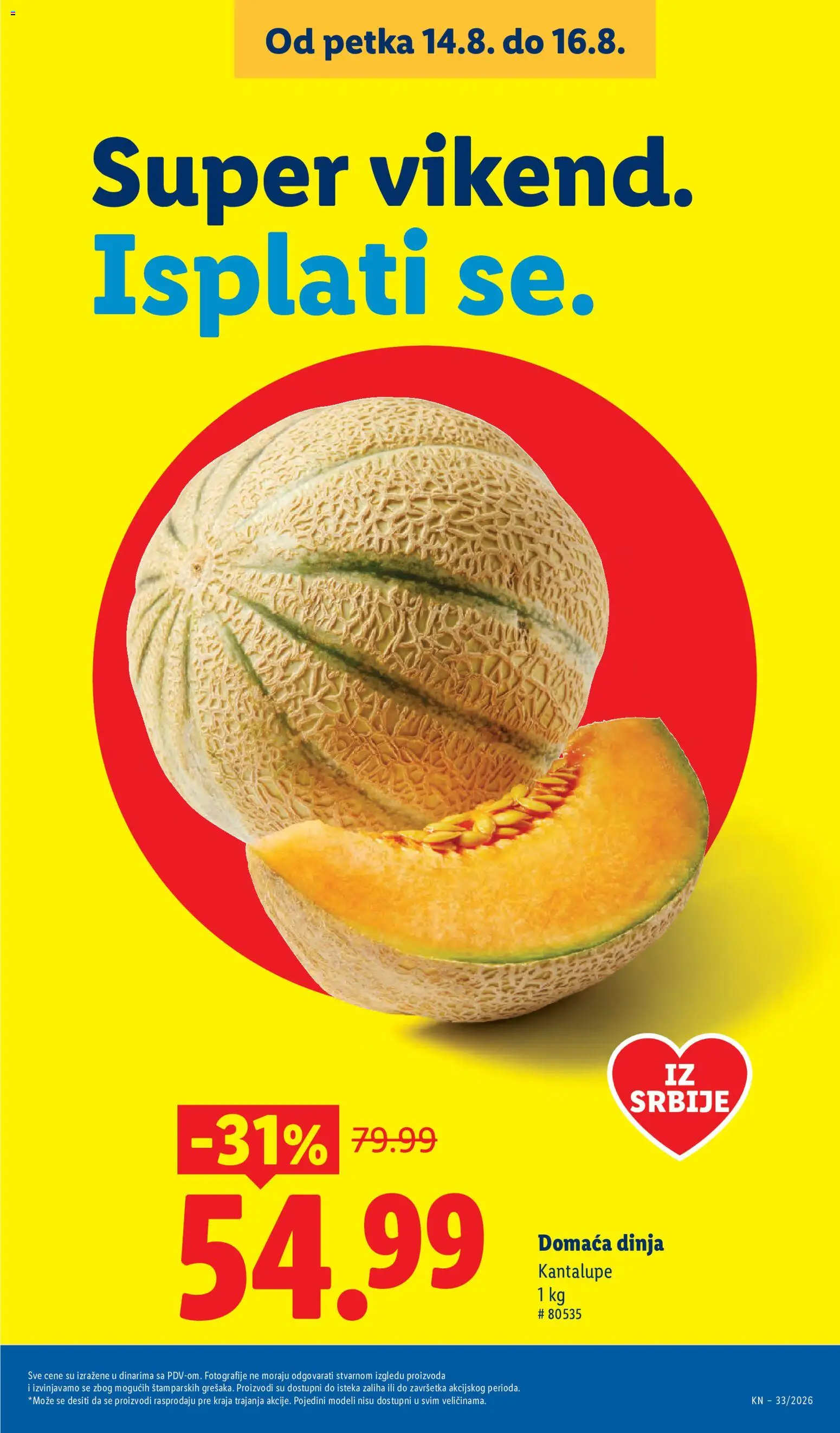 Lidl katalog - važi od 13.08.2026 | Strana: 71 | Proizvode: Dinja