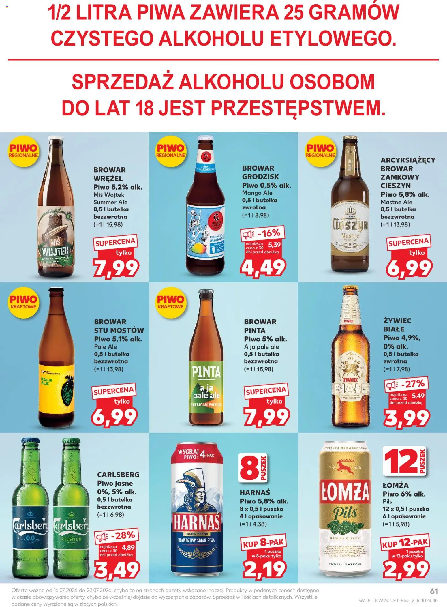 Kaufland Polsko leták od 16.07.2026 | Strana: 61 | Produkty: Mango, Pilsner, Miš