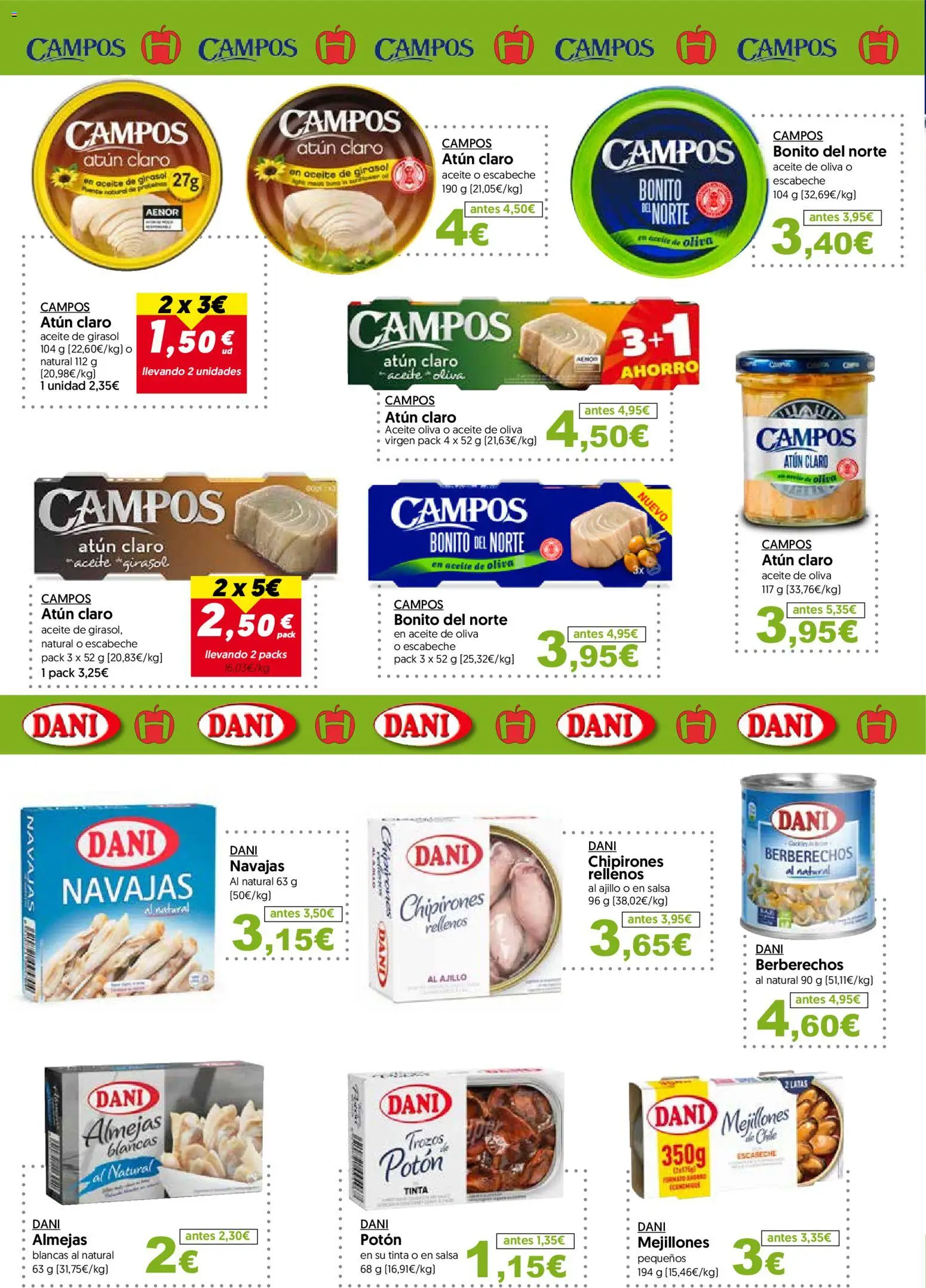 Hiper Usera folleto │ válido desde el 16/09/2026 | Página: 3 | Productos: Berberechos, Atún, Aceite de oliva, Atún claro