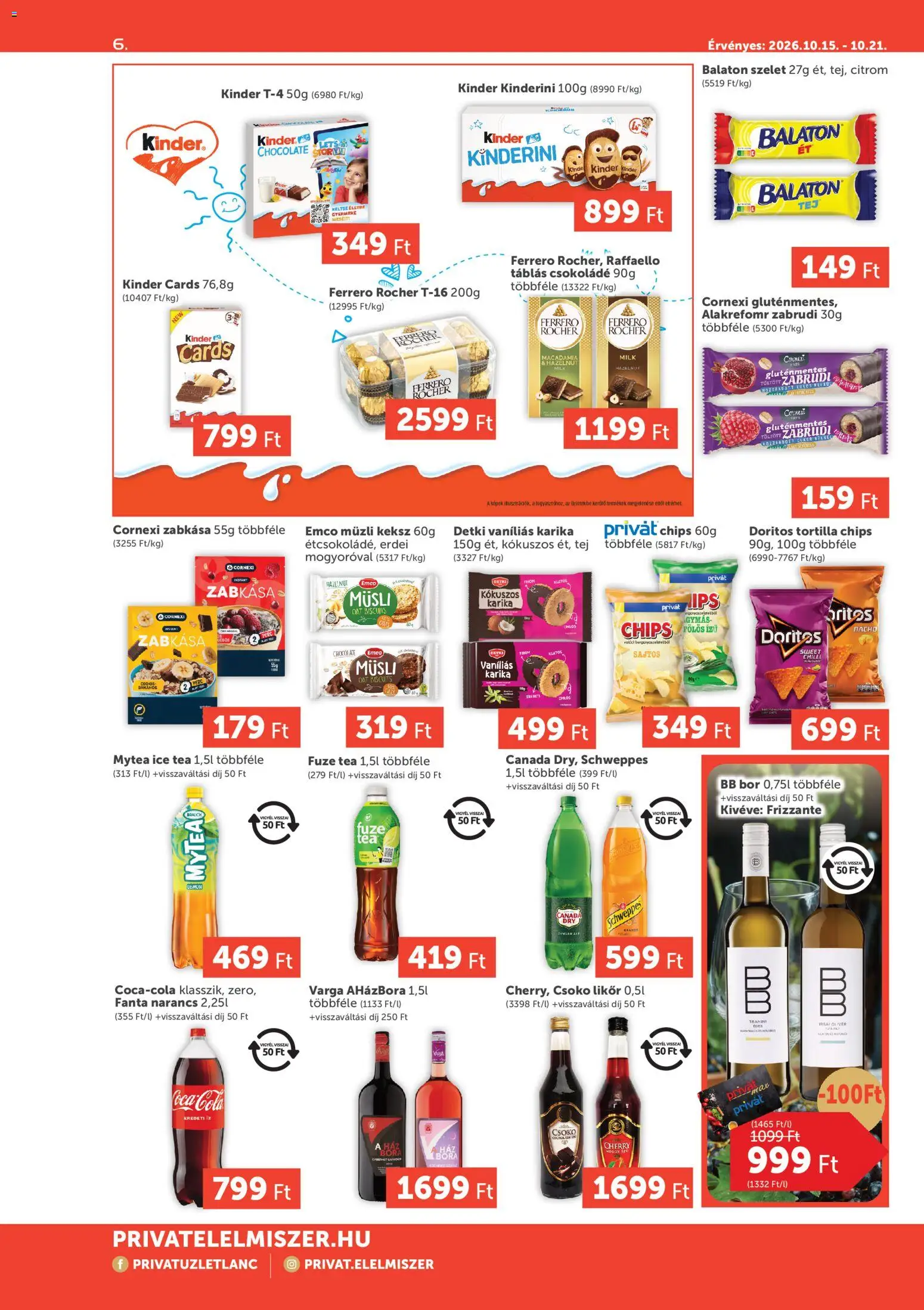 PRIVÁT akciós ujság - amely érvényes a következő dátumtól: 2026.10.15. | Oldal: 6 | Termékek: Tej, Narancs, Keksz, Citrom
