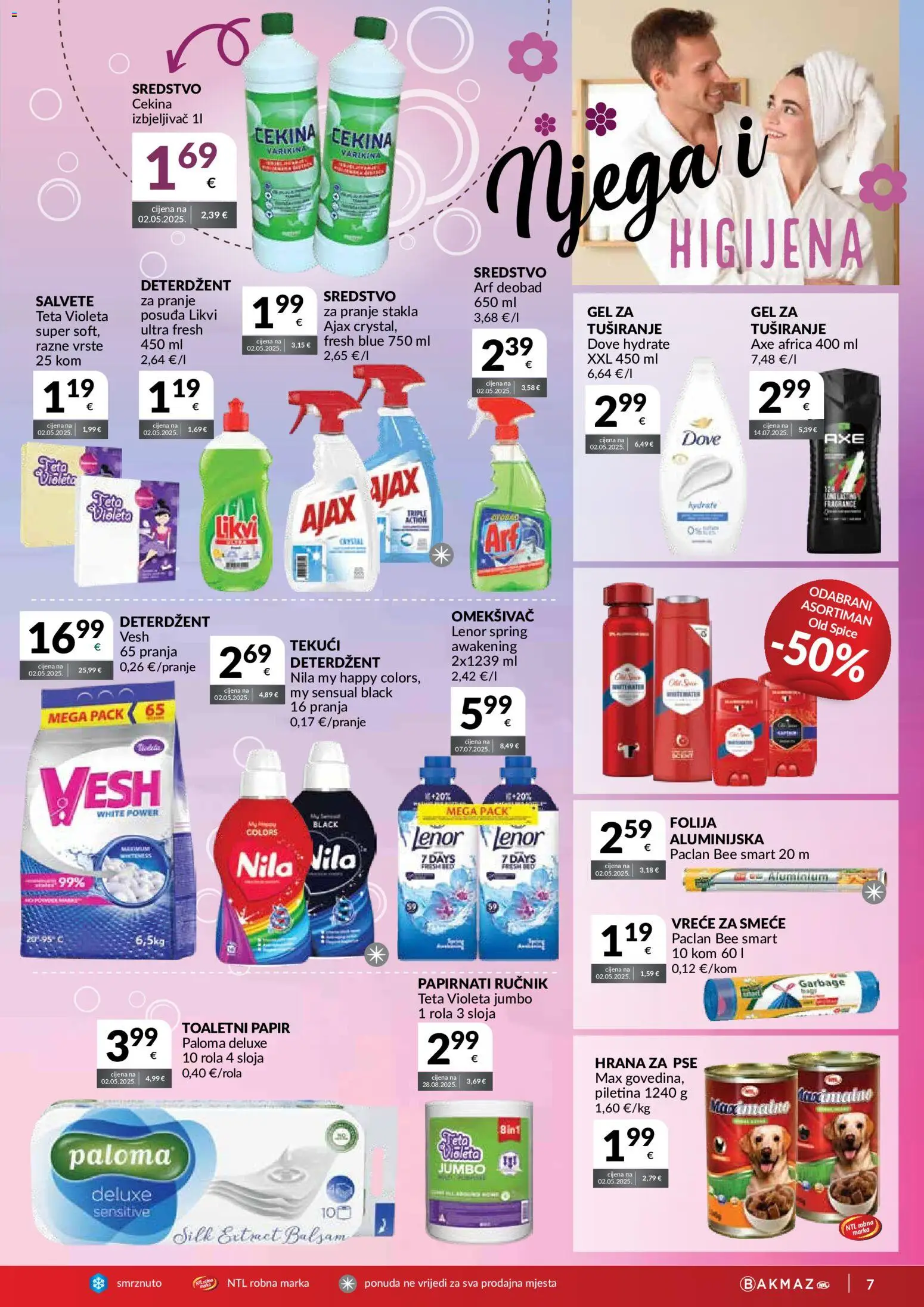 Bakmaz katalog | vrijedi od 27.05.2026 | Stranica: 7 | Proizvodi: Hrana za pse, Ručnik, Nila, Lenor