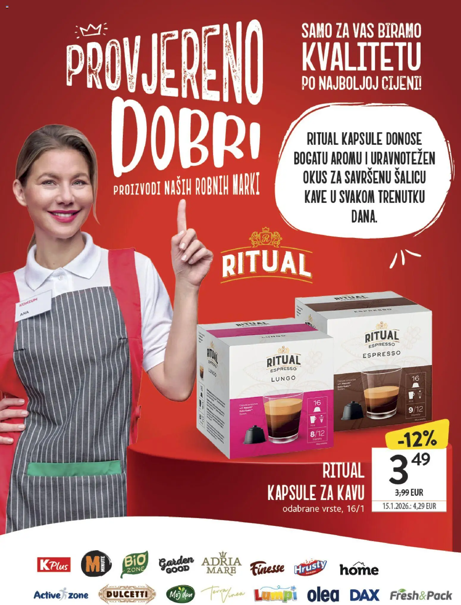 Konzum HR akciós ujság - amely érvényes a következő dátumtól: 2026.08.12. | Oldal: 36 | Termékek: Vas, Kávé