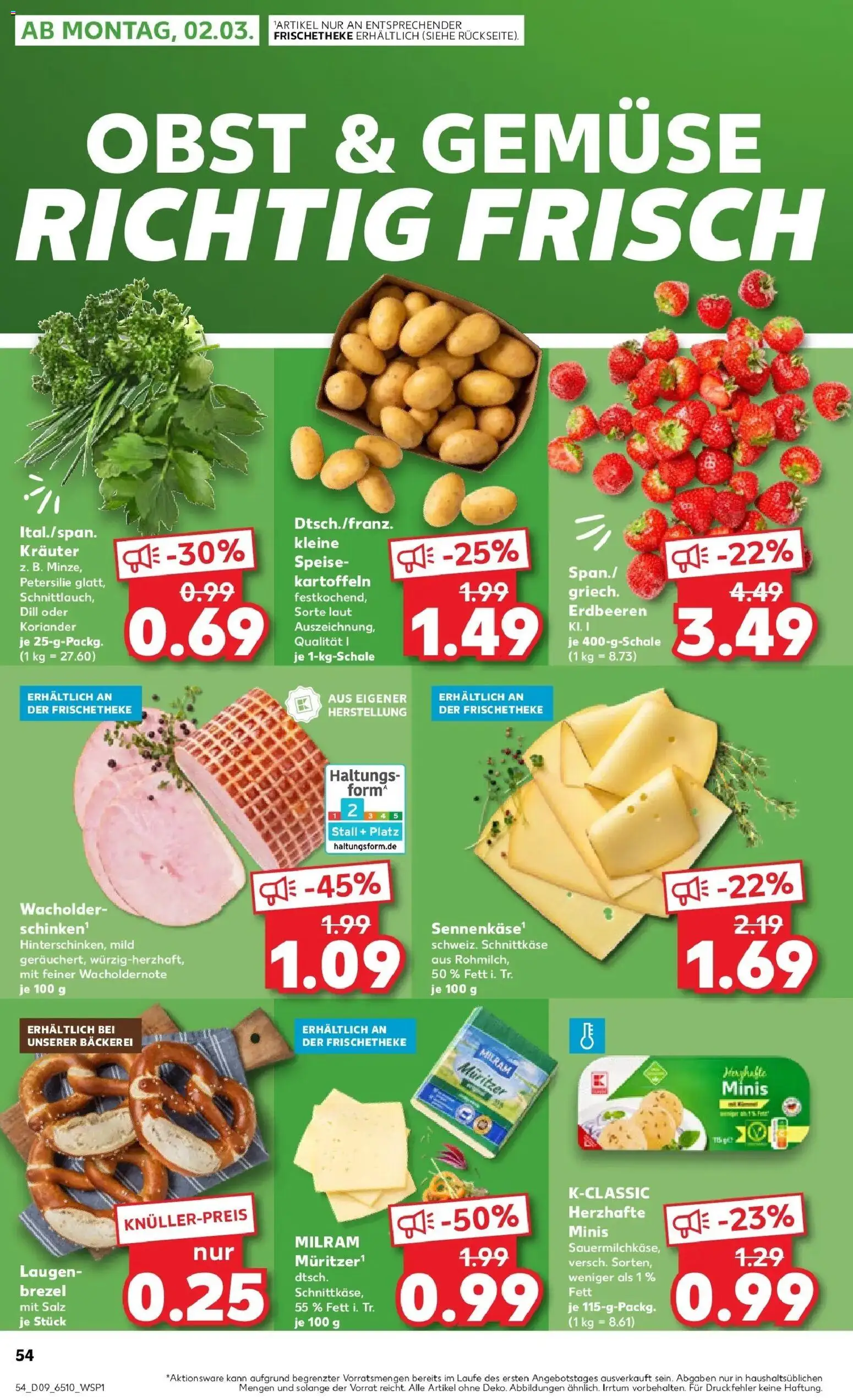 Kaufland prospekt Pfullingen	 – gültig ab 26.02.2026 | Seite: 54 | Produkte: Kartoffeln, Salz, Dill, Erdbeeren