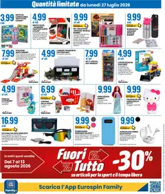 Anteprima del volantino AURICOLARI STEREO BLUETOOTH*, Auricolari stereo Bluetooth con controlli touch e custodia ricaricabile (batteria 300 mAh integrata). valido a partire dal 27/07/2026 | Pagina: 16