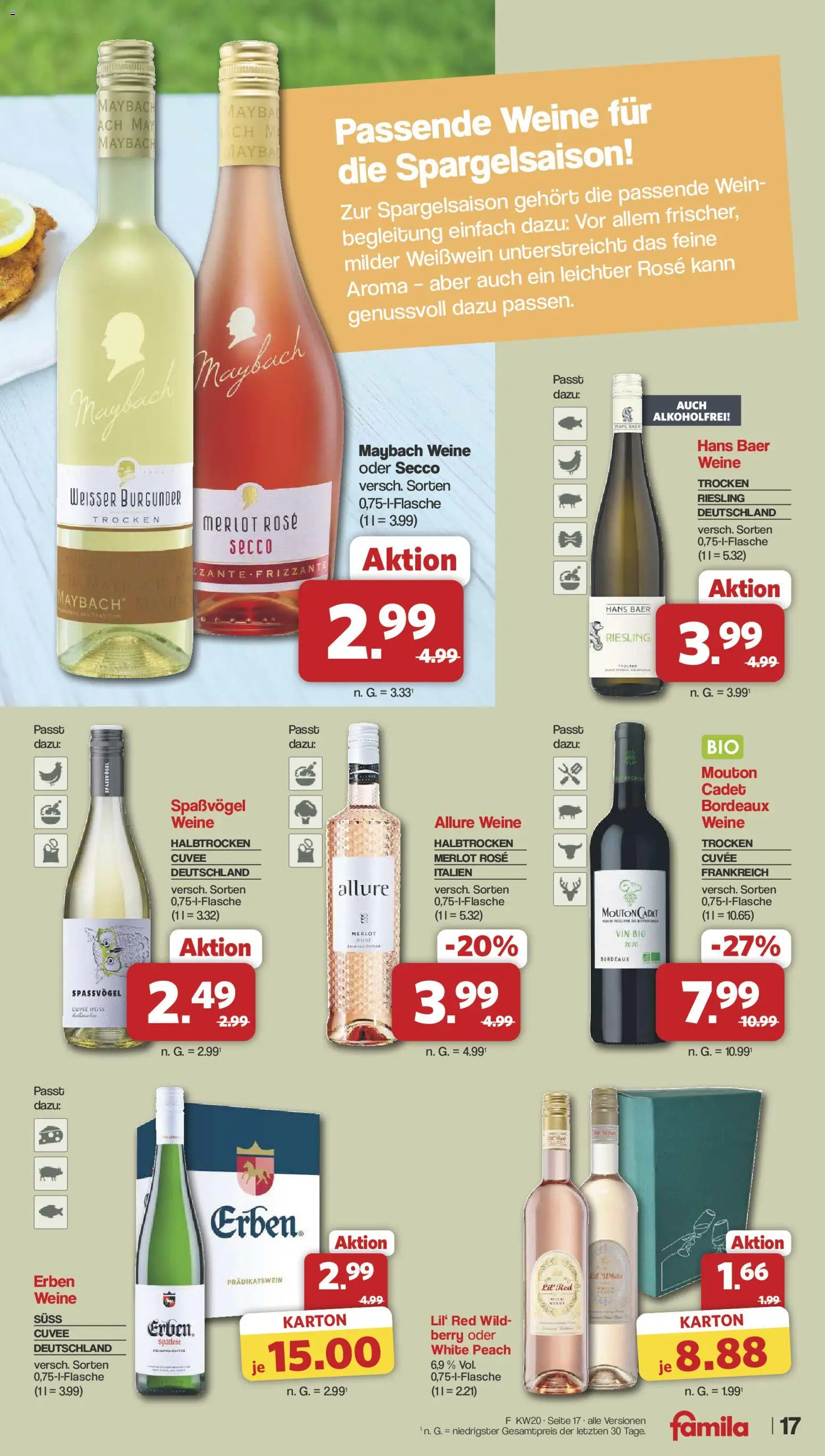 Famila Nordwest Prospekt 	 – gültig ab 11.05.2026 | Seite: 17 | Produkte: Weißwein, Merlot, Wein
