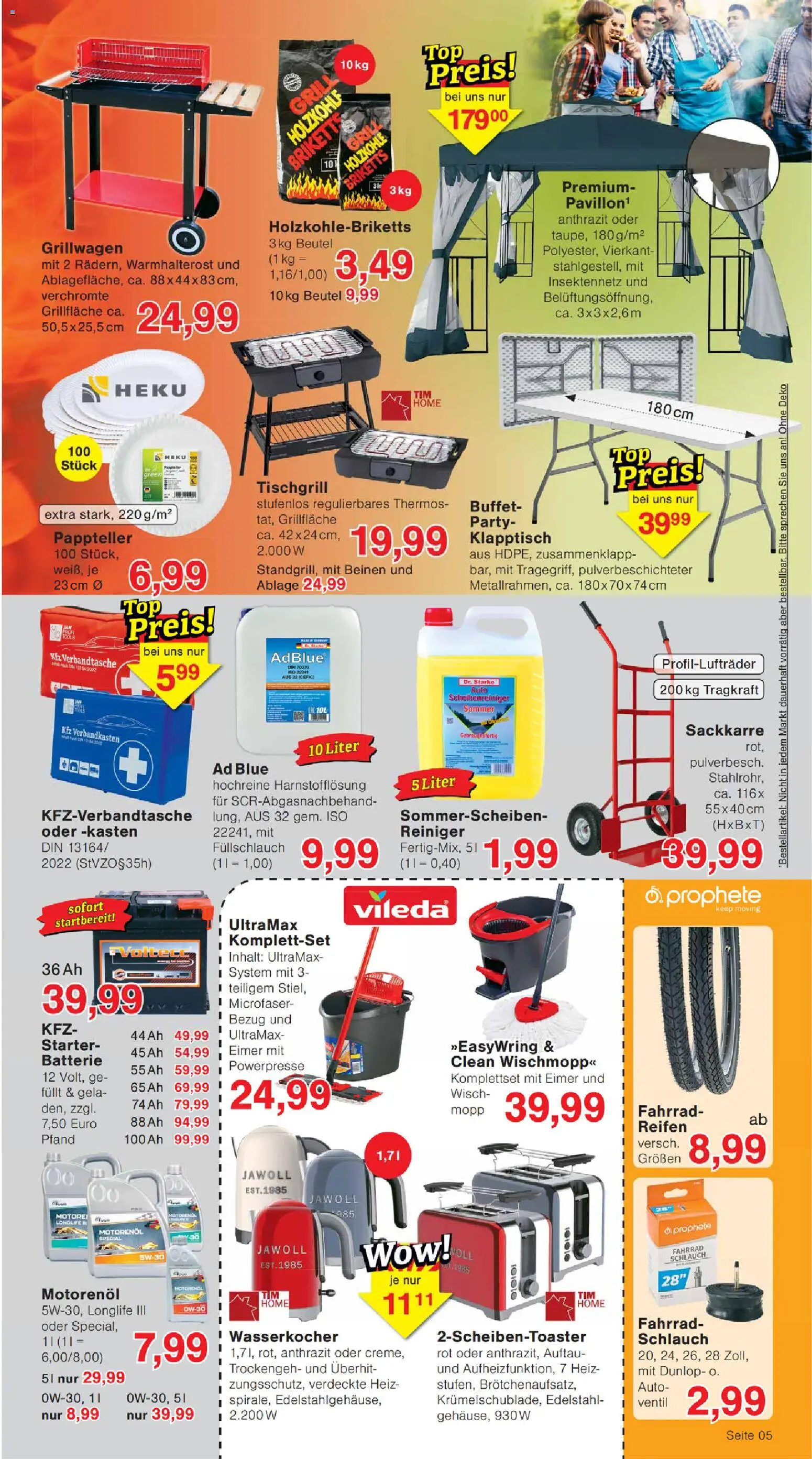 Wiglo Wunderland Prospekt – gültig ab 11.05.2026 | Seite: 5 | Produkte: Grill, Wasserkocher, Batterie