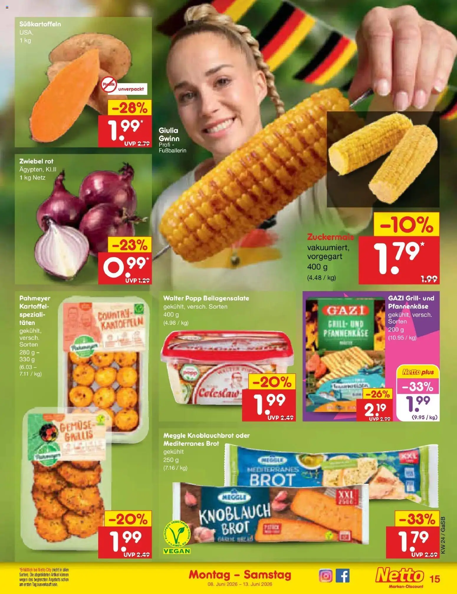 Netto Marken-Discount Prospekt Bremen-Lesum – gültig ab 08.06.2026 | Seite: 23 | Produkte: Grill, Kartoffeln, Gemüse, Brot