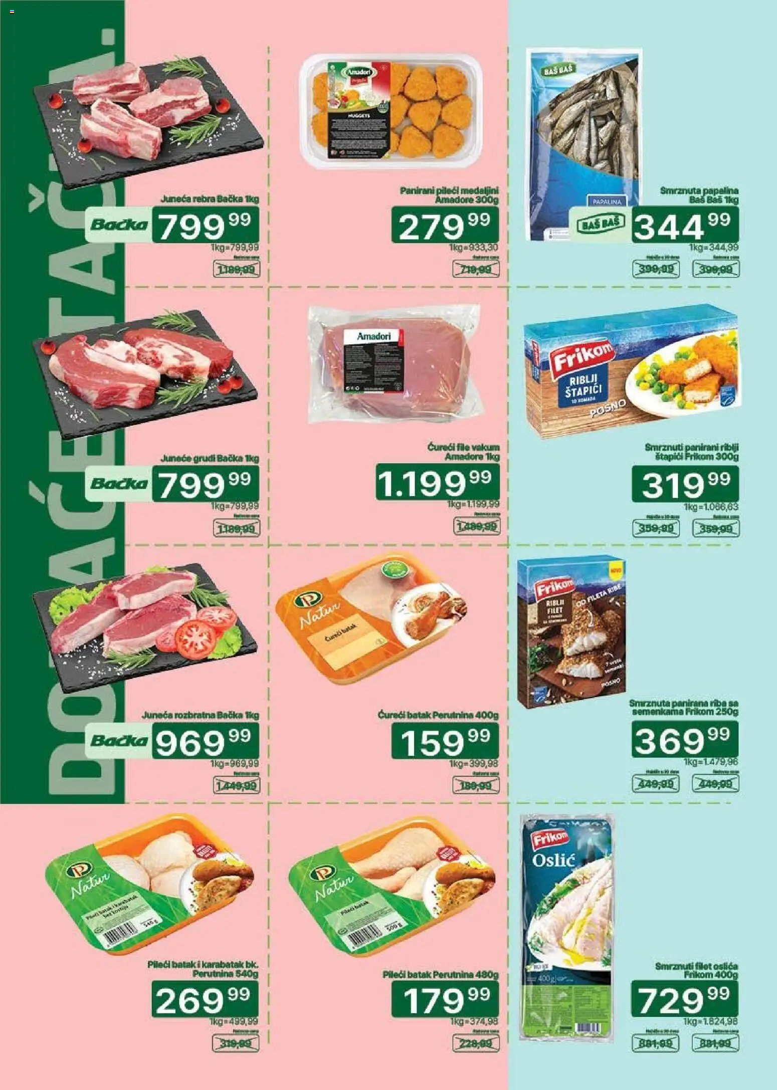 Univerexport katalog - važi od 16.09.2026 | Strana: 3 | Proizvode: Juneća rebra, Filet, Oslić, Riba