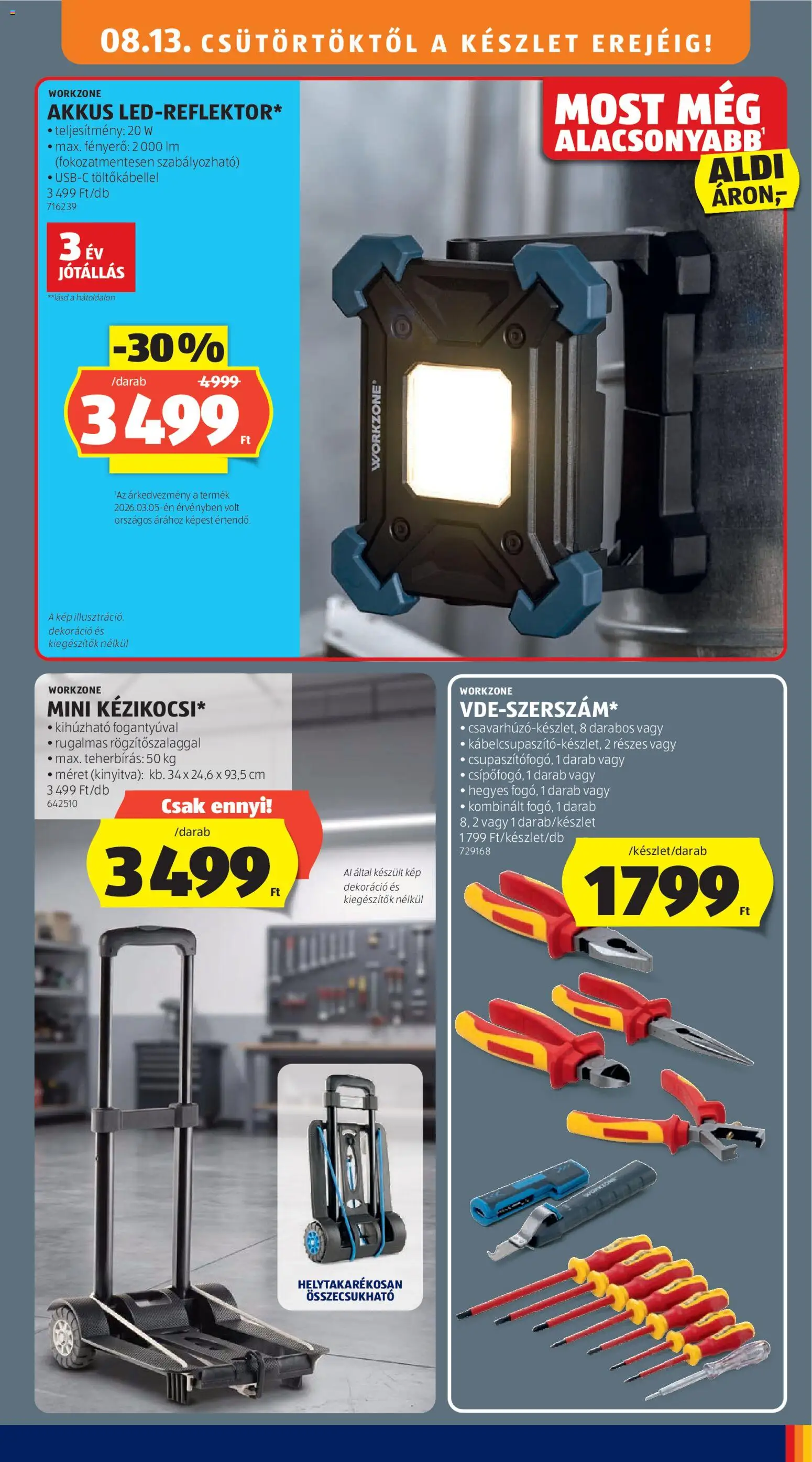 Aldi akciós ujság - amely érvényes a következő dátumtól: 2026.08.13. | Oldal: 33 | Termékek: LED, Dekoráció