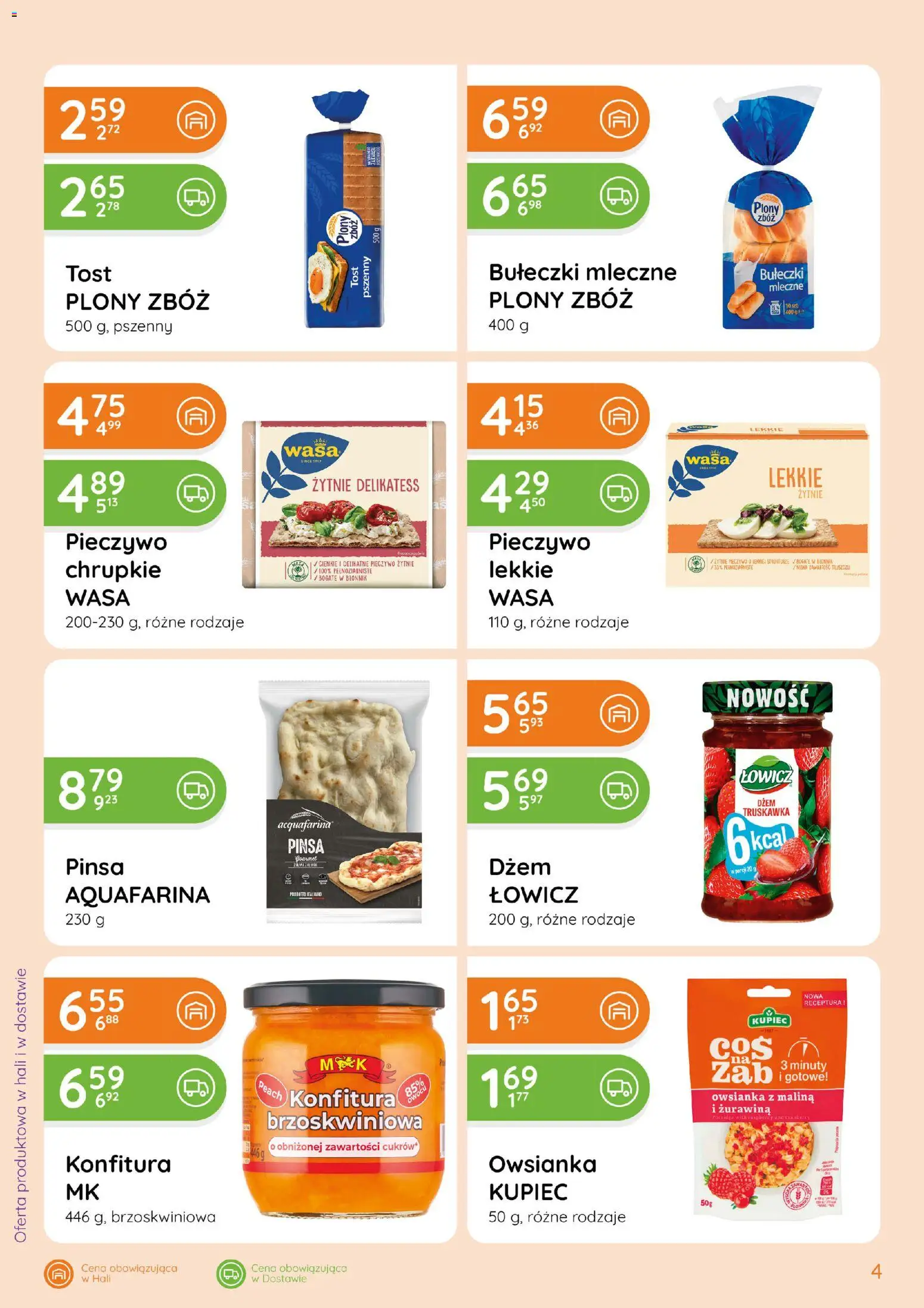 Eurocash gazetka - Śniadanie od 03.09.2026 | Strona: 4 | Produkty: Pieczywo, Owsianka, Pinsa, Pieczywo żytnie