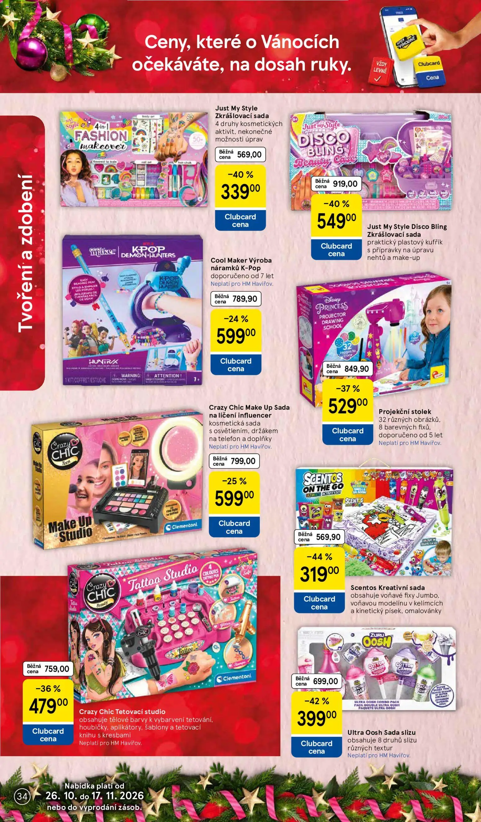 Tesco leták - Vánoční katalog hraček od 26.10.2026 | Strana: 34