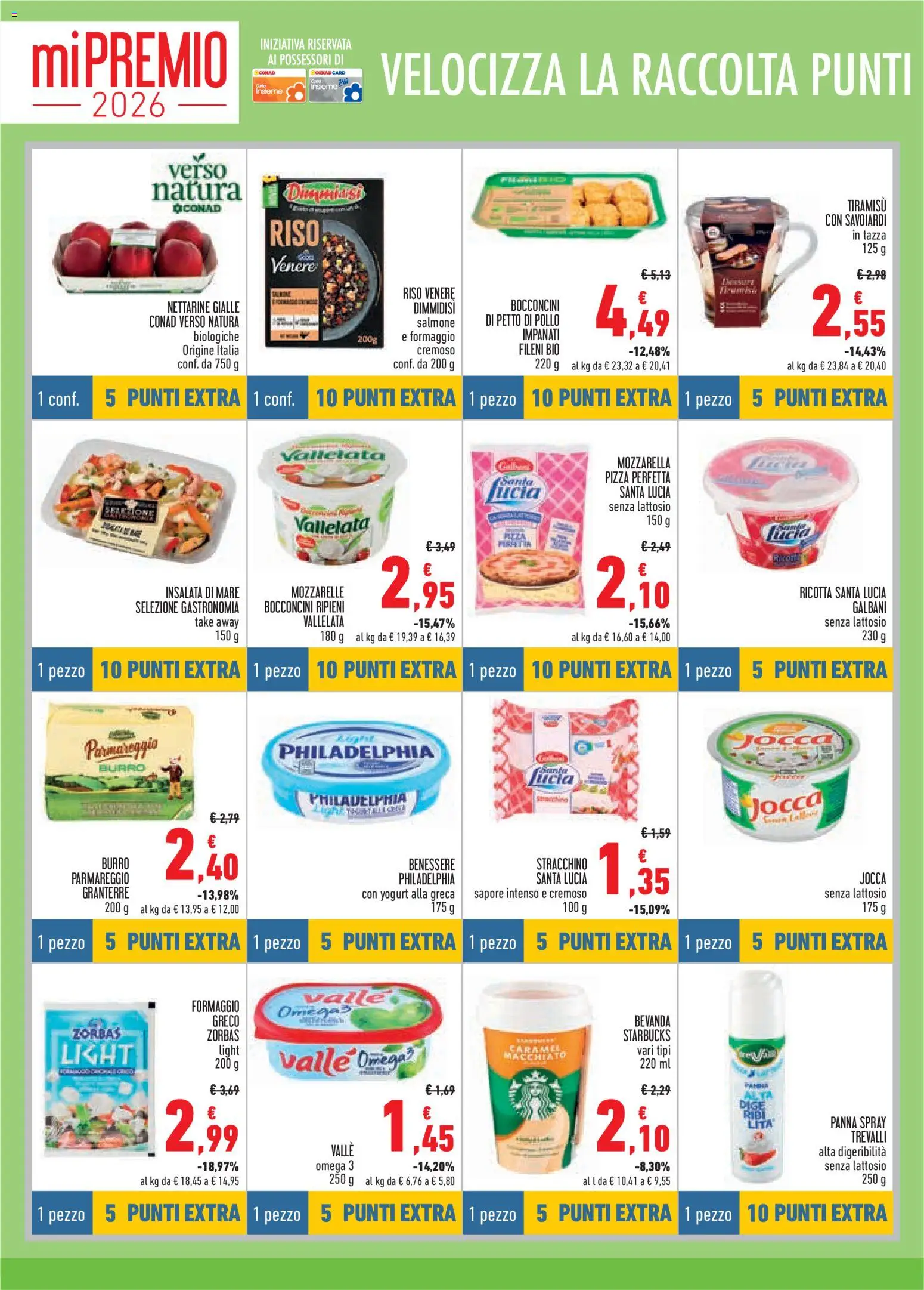 Volantino Conad del 18.06.2026 | Pagina: 4 | Prodotti: Panna, Formaggio, Ricotta, Savoiardi