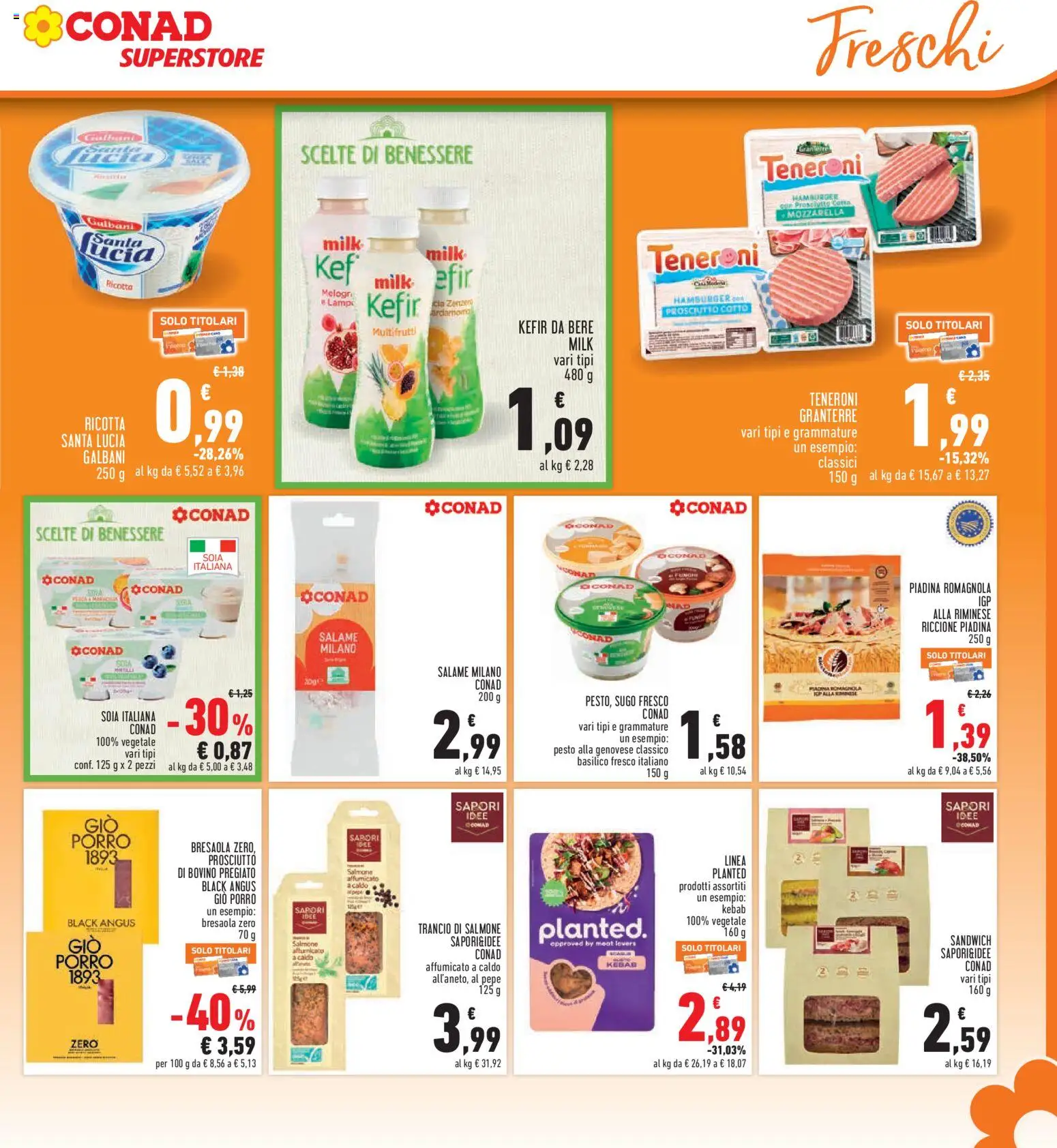 Volantino Conad del 16/07/2026 | Pagina: 17 | Prodotti: Bresaola, Prosciutto, Pesto, Basilico