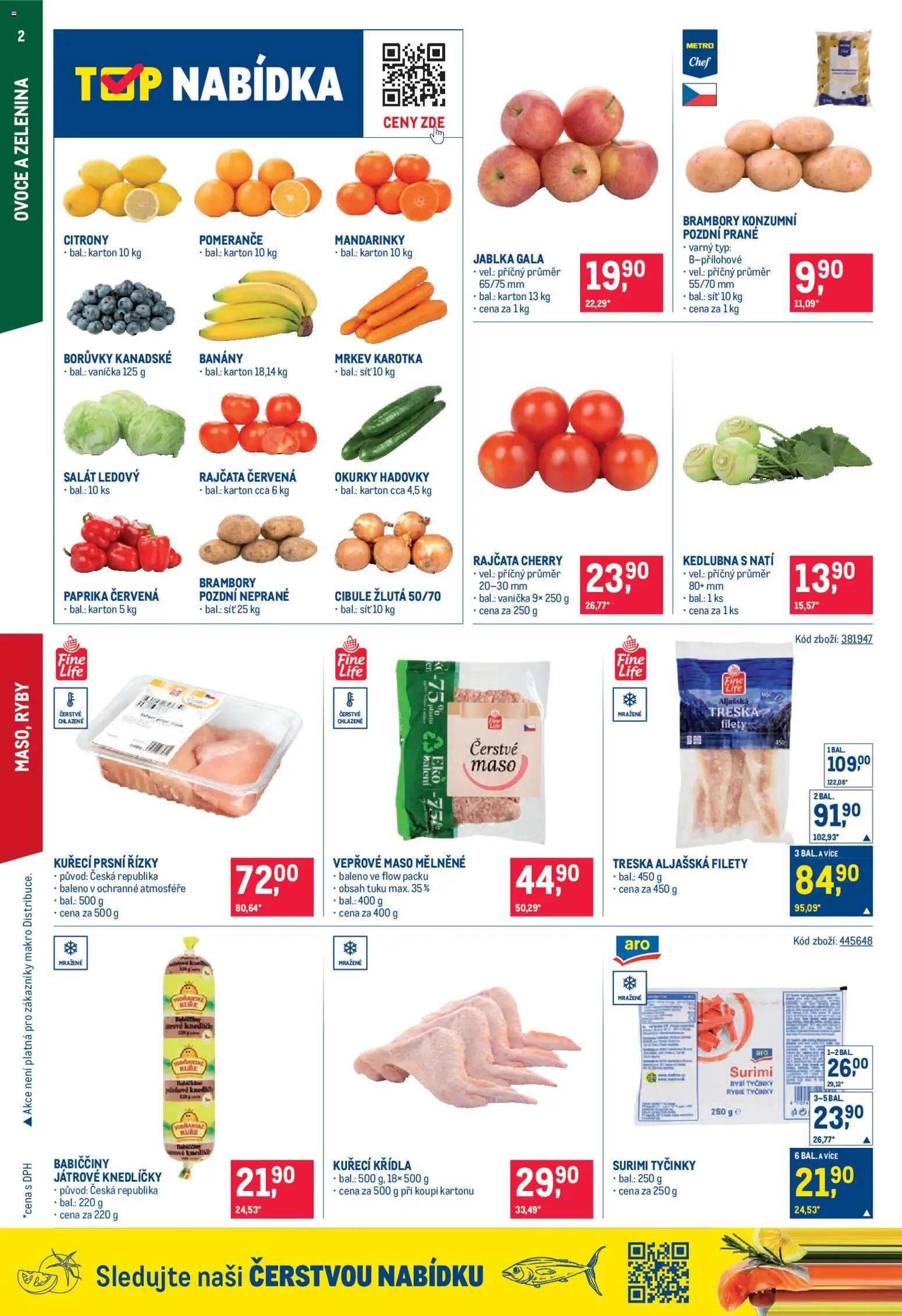 Makro leták - Maloobchod od 06.05.2026 | Strana: 2 | Produkty: Rajčata, Borůvky, Paprika, Maso