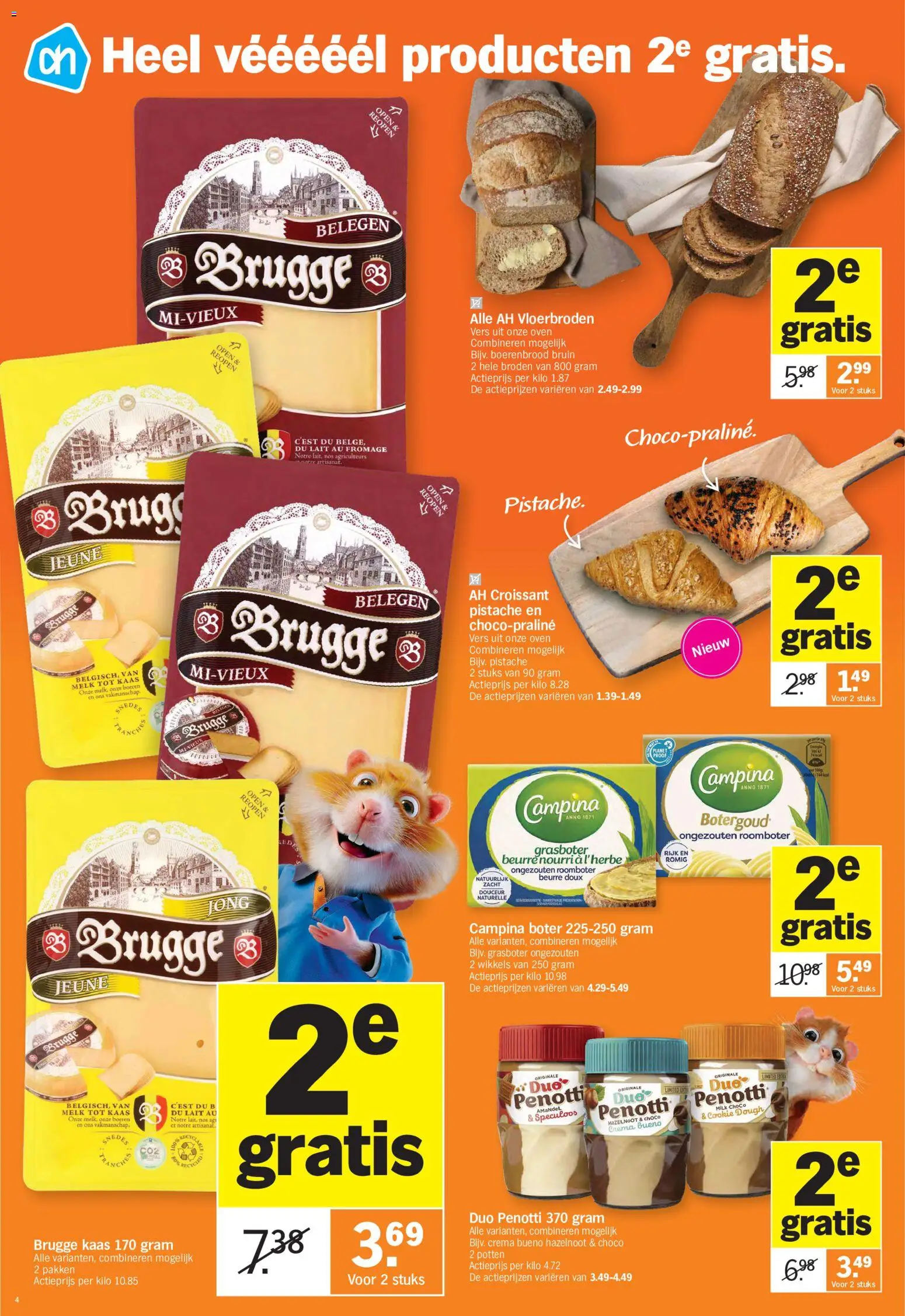 {H1} | Pagina: 4 | Producten: Roomboter, Oven, Melk, Kaas