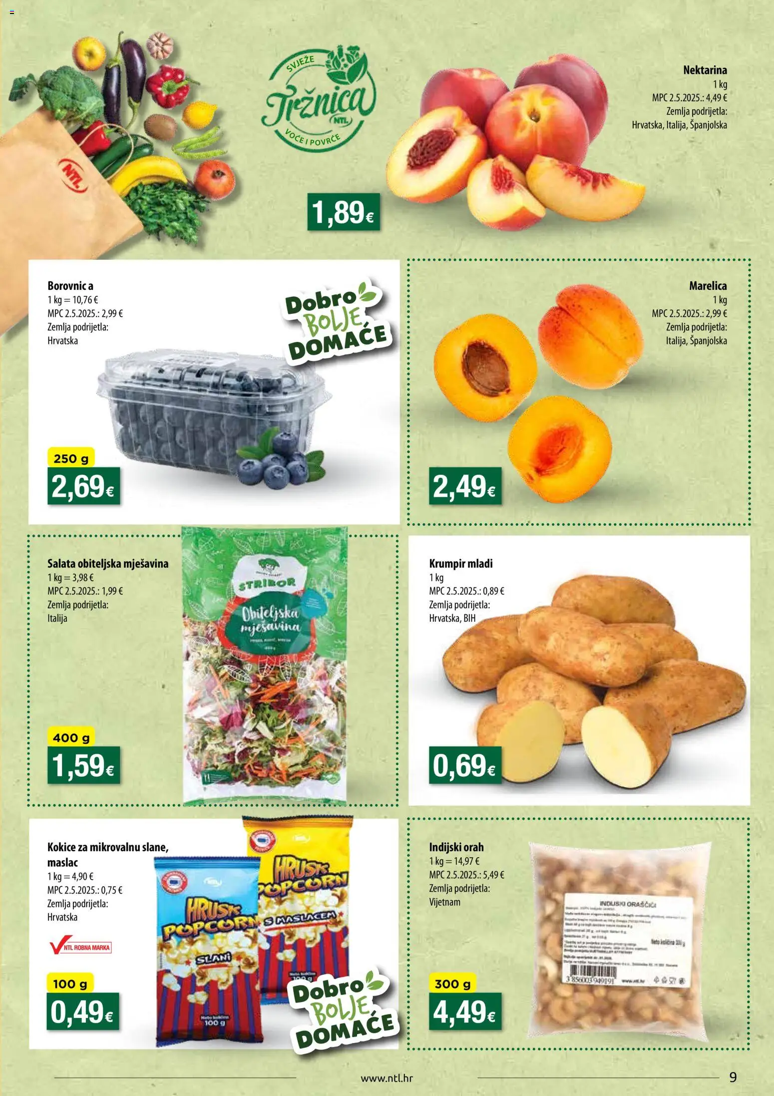 NTL katalog | vrijedi od 24.06.2026 | Stranica: 9 | Proizvodi: Salata, Povrće, Voće, Nektarina