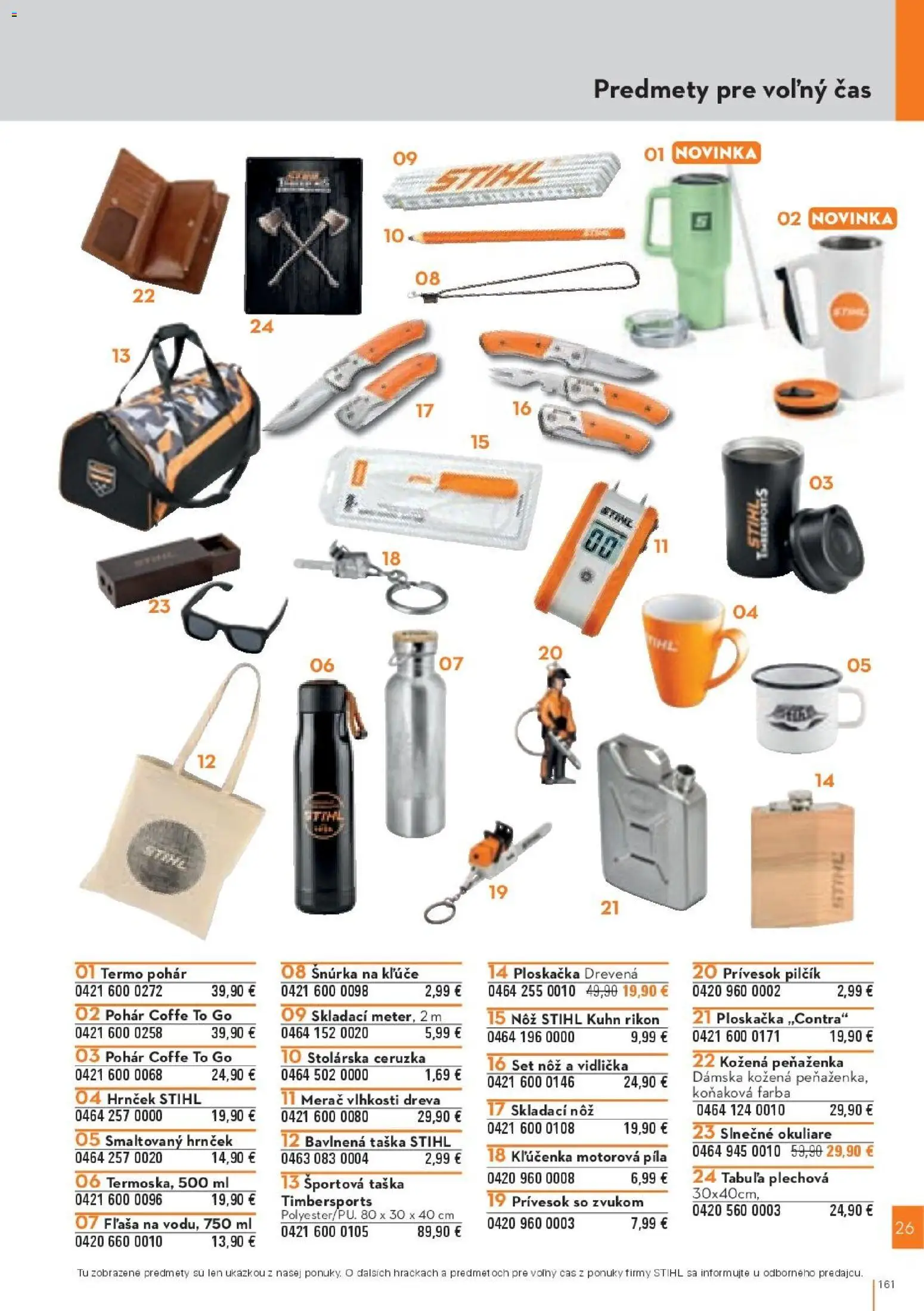 Nové STIHL akcie – leták je platný od 19.08.2026 | Strana: 161 | Produkty: Motorová píla, Píla, Taška