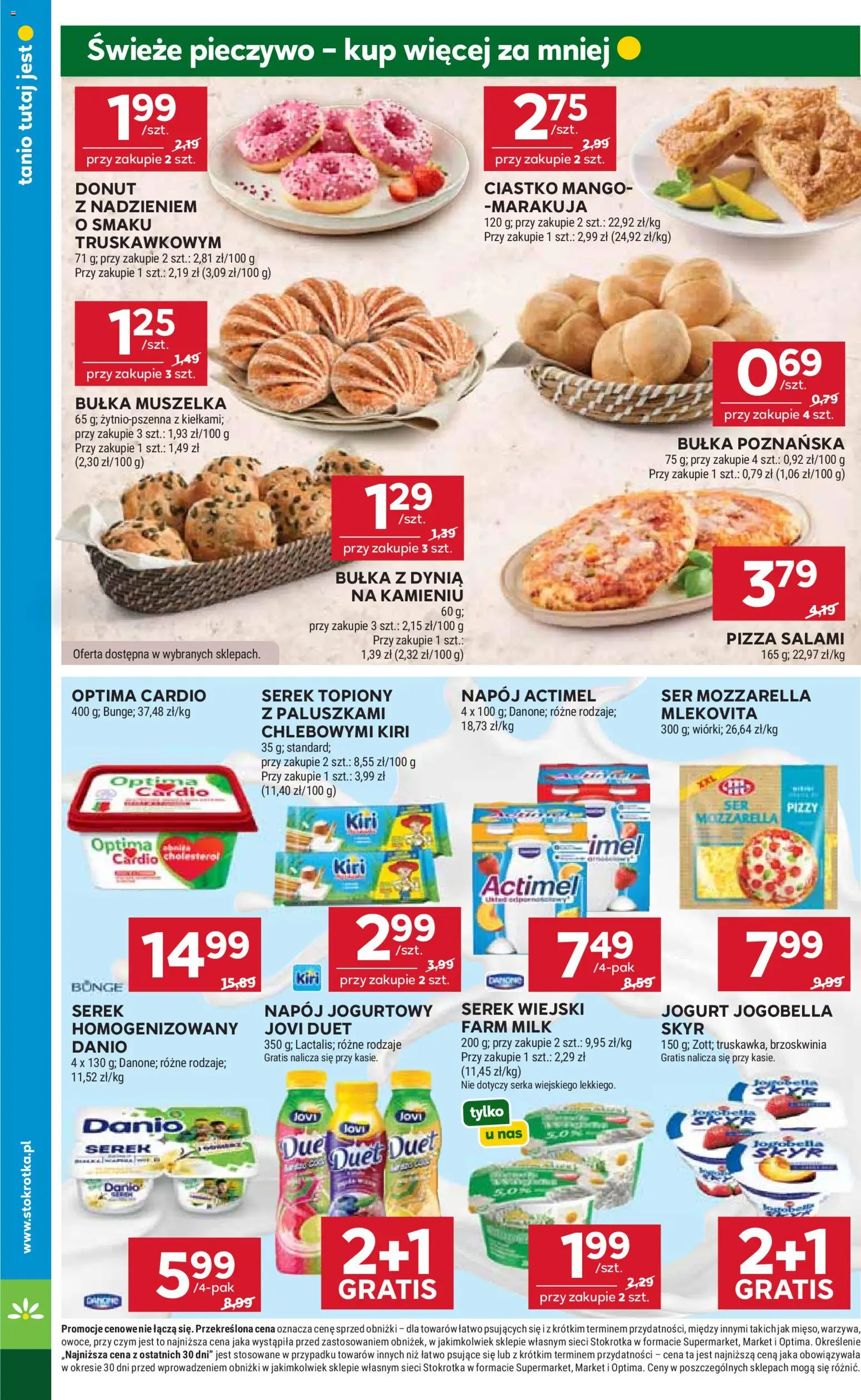 Stokrotka gazetka od 20.08.2026 | Strona: 18 | Produkty: Optima cardio, Serek wiejski, Salami, Warzywa