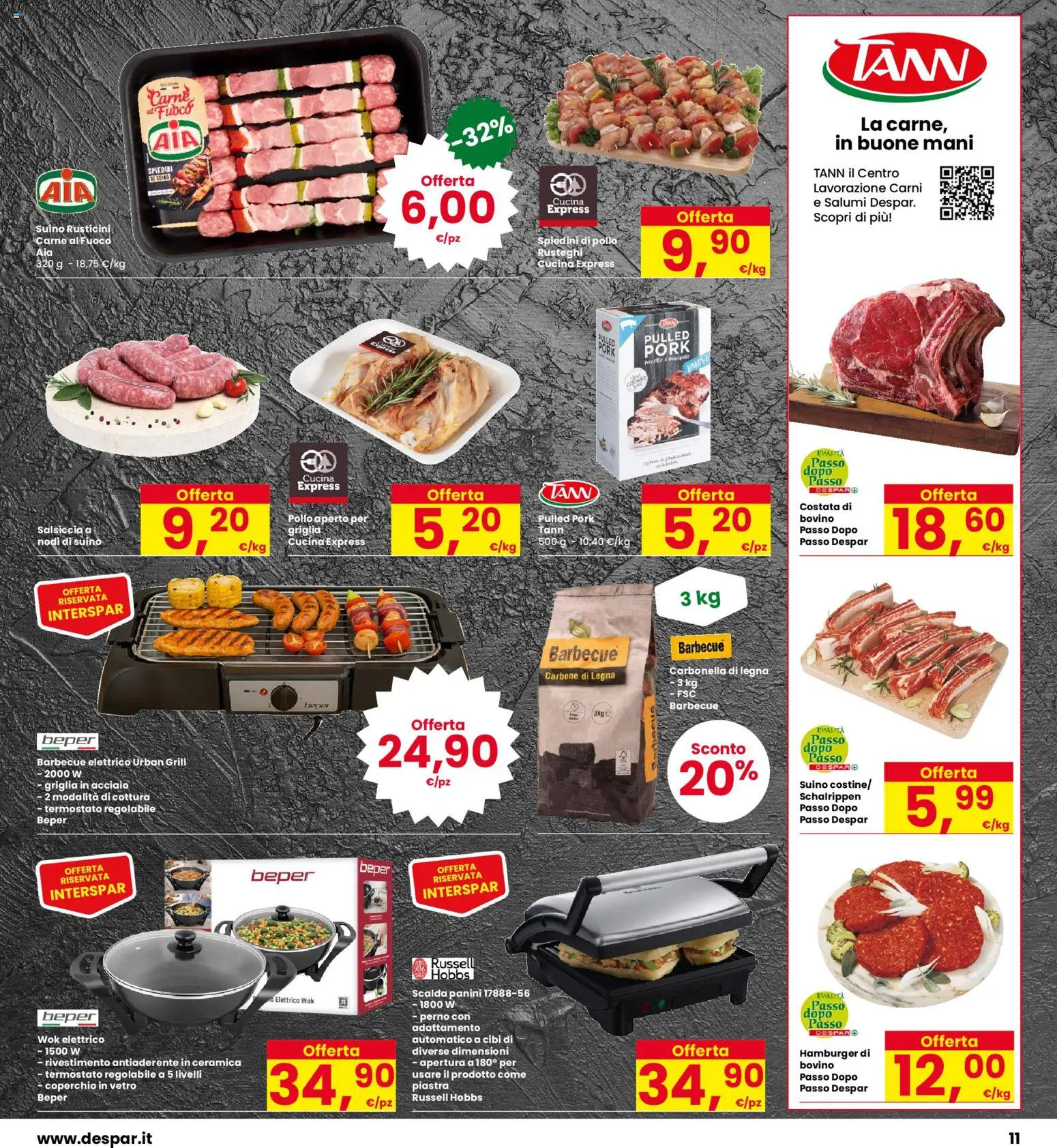 Volantino Eurospar del 30/07/2026 | Pagina: 11 | Prodotti: Suino, Barbecue, Salsiccia, Griglia