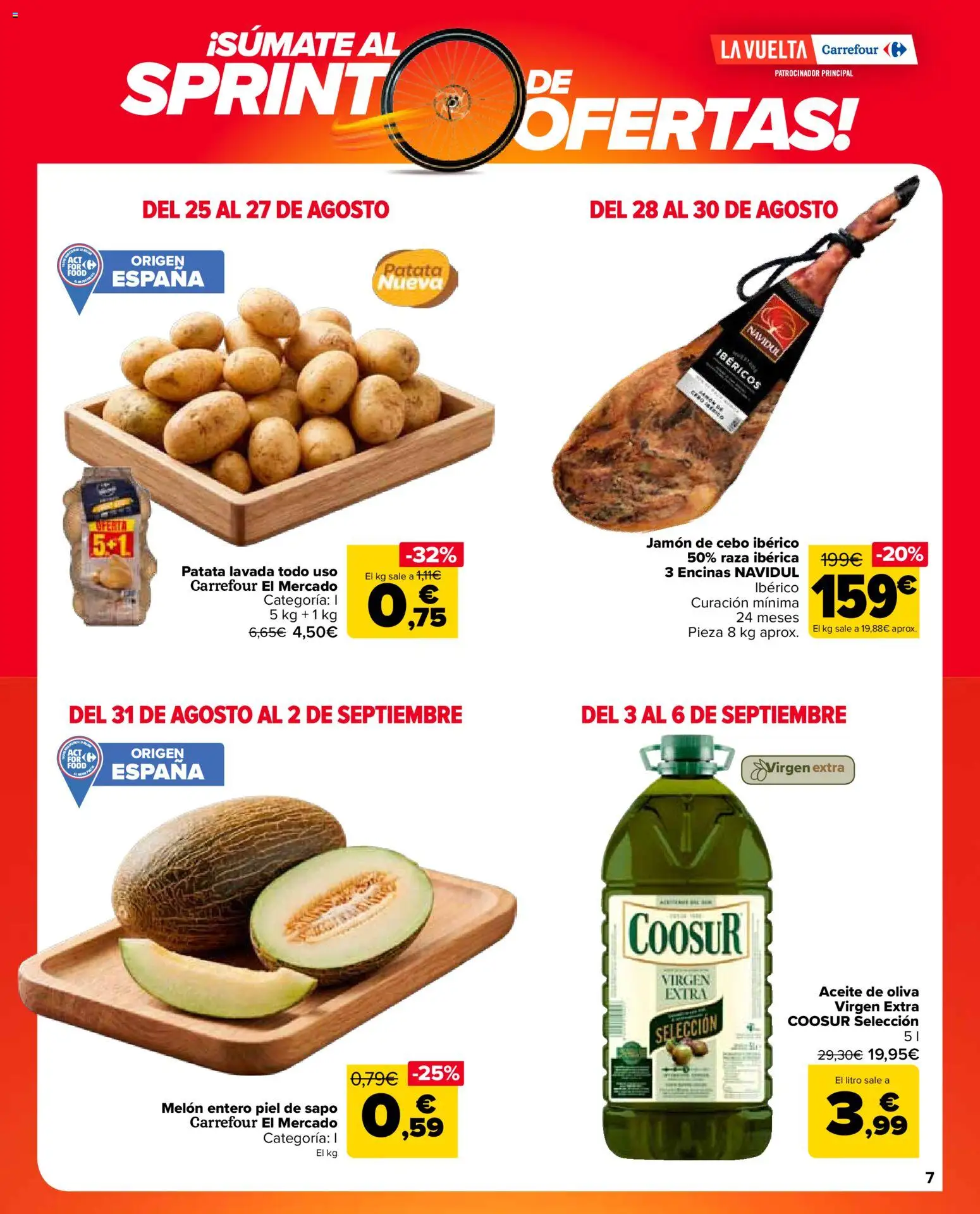 Carrefour Market folleto │ válido desde el 26/08/2026 | Página: 7 | Productos: Aceite, Jamón, Aceite de oliva, Aceite de oliva virgen extra