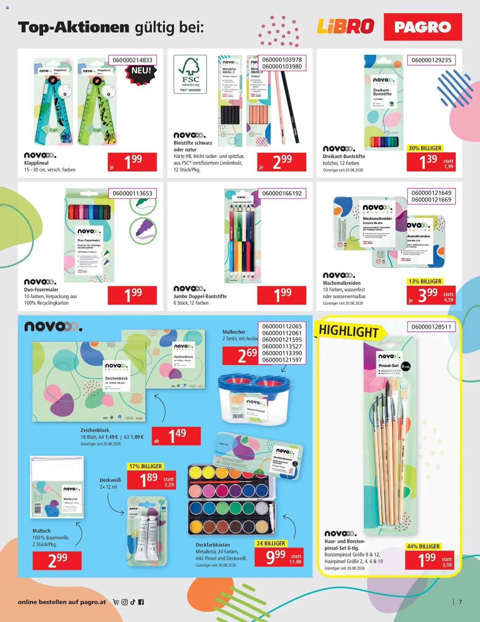 Libro Flugblatt gültig ab 03.09.2026 | Seite: 7 | Produkte: Pinsel
