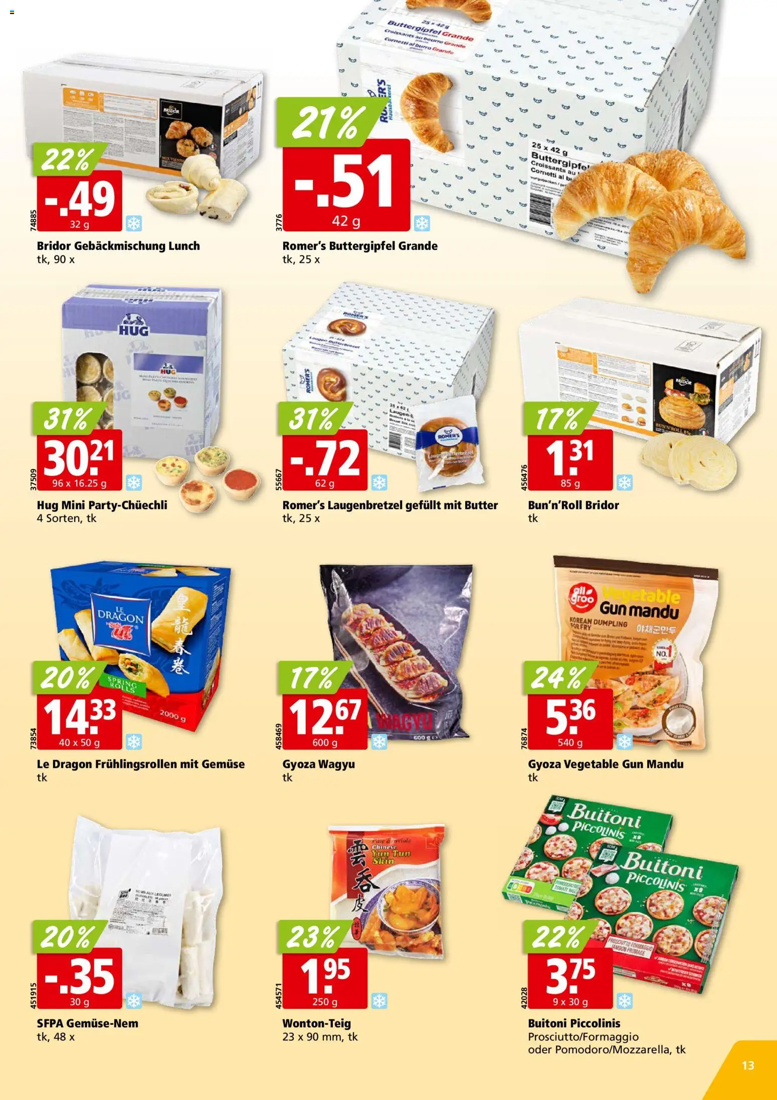 Aligro aktionen Chavannes, Matran, Genf, Sitten – gültig ab 06.07.2026 | Seite: 13 | Produkte: Butter, Gemüse