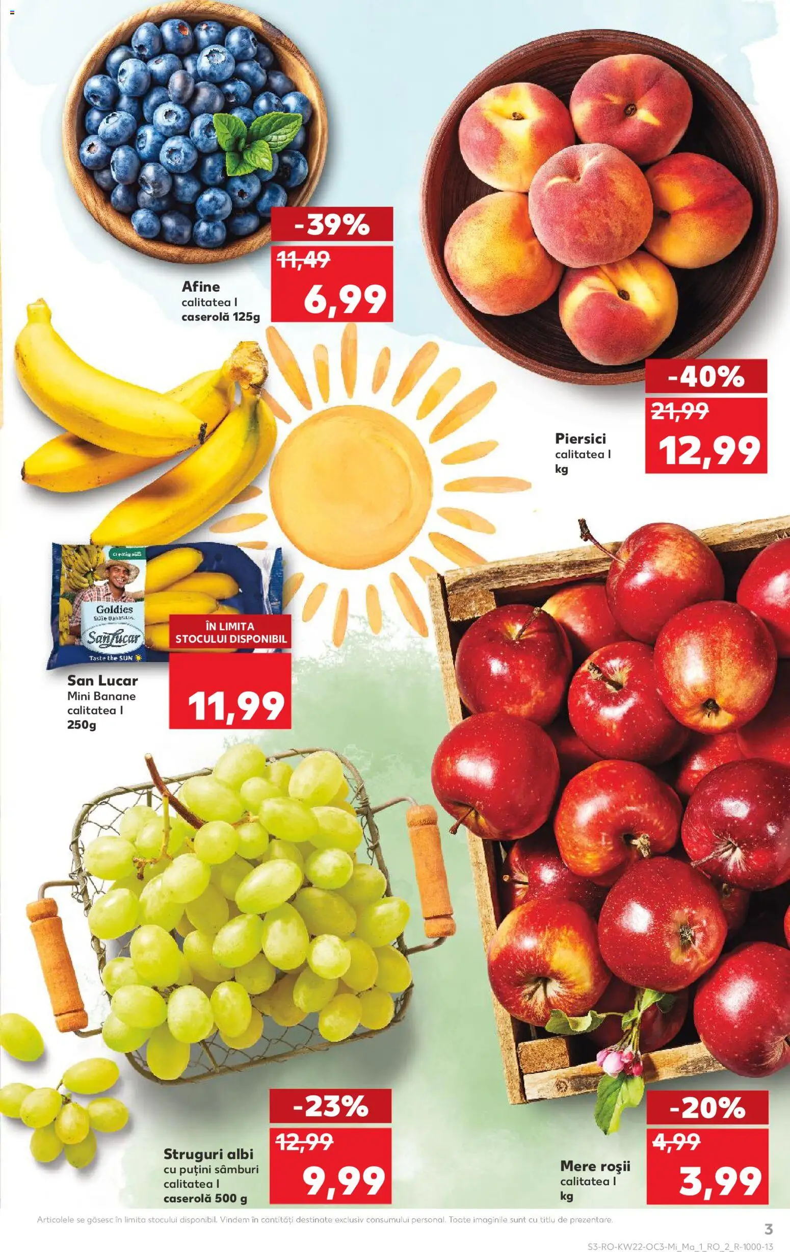 Noul catalog Kaufland – valabil de la 27.05.2026 | Pagină: 3 | Produse: Struguri, Afine, Roșii, Banane