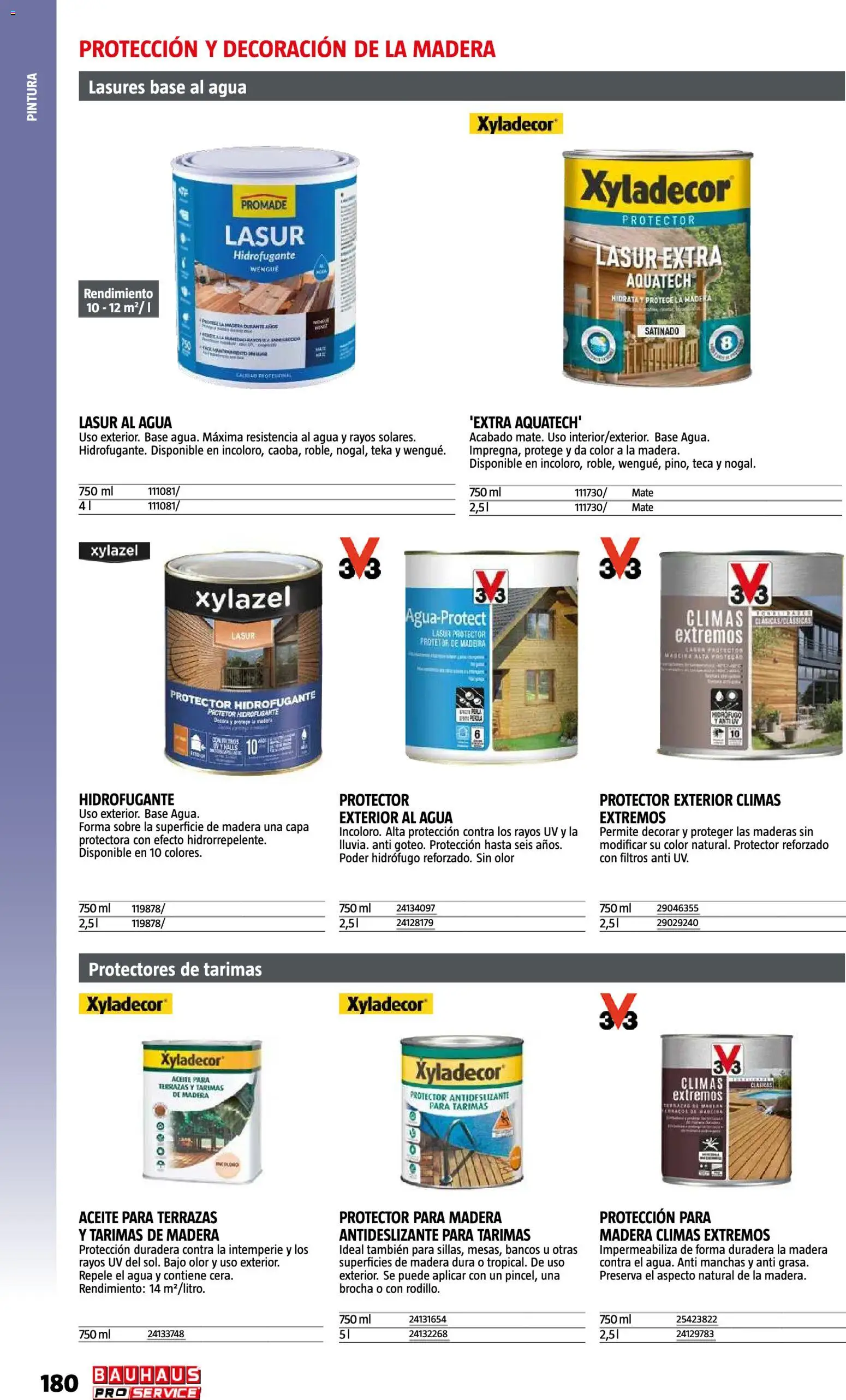 Bauhaus ProService │ válido desde el 11/05/2026 | Página: 180 | Productos: Aceite, Decoración, Agua, Brocha