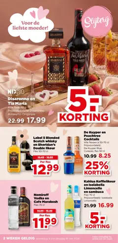Label 5 Blended Scotch whisky en Sheridan's Double likeur, Fles 50-70 cl - Voorbeeld van een folder van Plus, geldig van 06.05.2026 | Pagina: 38 | Producten: Fles, Whisky, Slijterij, Alcohol