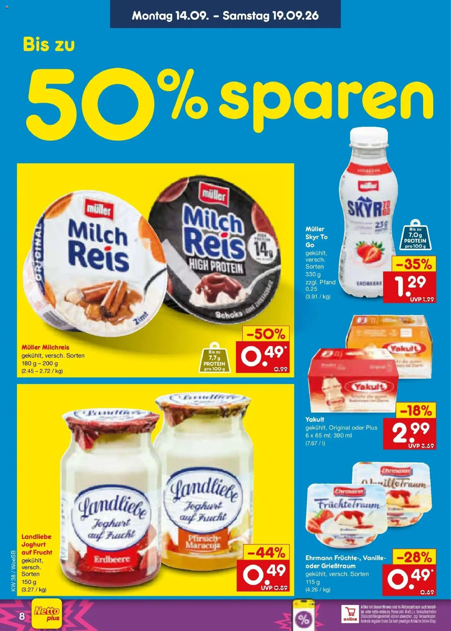 Netto Marken-Discount Prospekt Gemmingen – gültig ab 14.09.2026 | Seite: 10 | Produkte: Joghurt, Skyr, Pfirsich, Reis