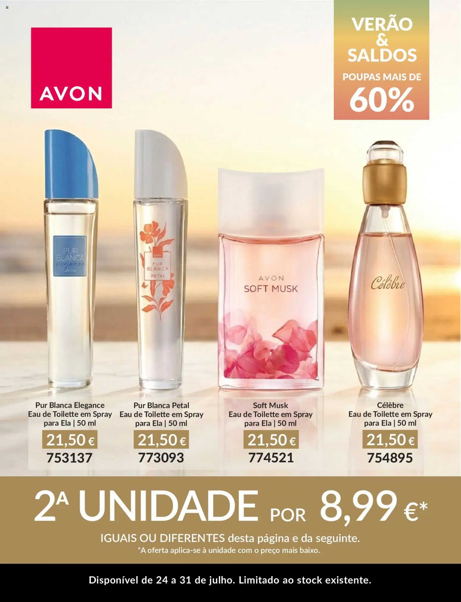 Avon Verão Saldos │ válido de 24/07/2026 | Página: 4 | Produtos: Eau de toilette