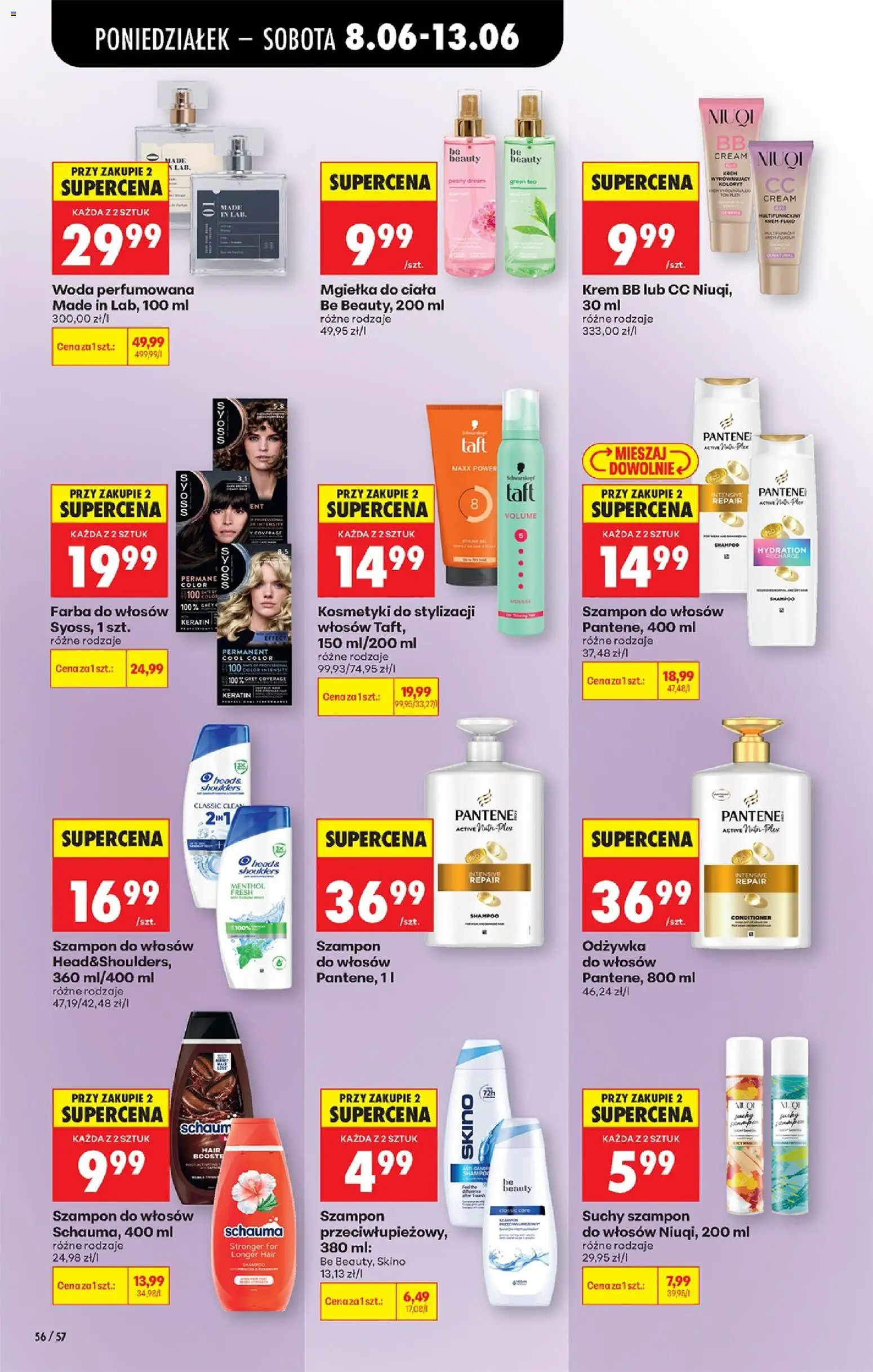 Biedronka gazetka od poniedziałku od 08.06.2026 | Strona: 76 | Produkty: Kosmetyki, krem BB, Odżywka, Woda