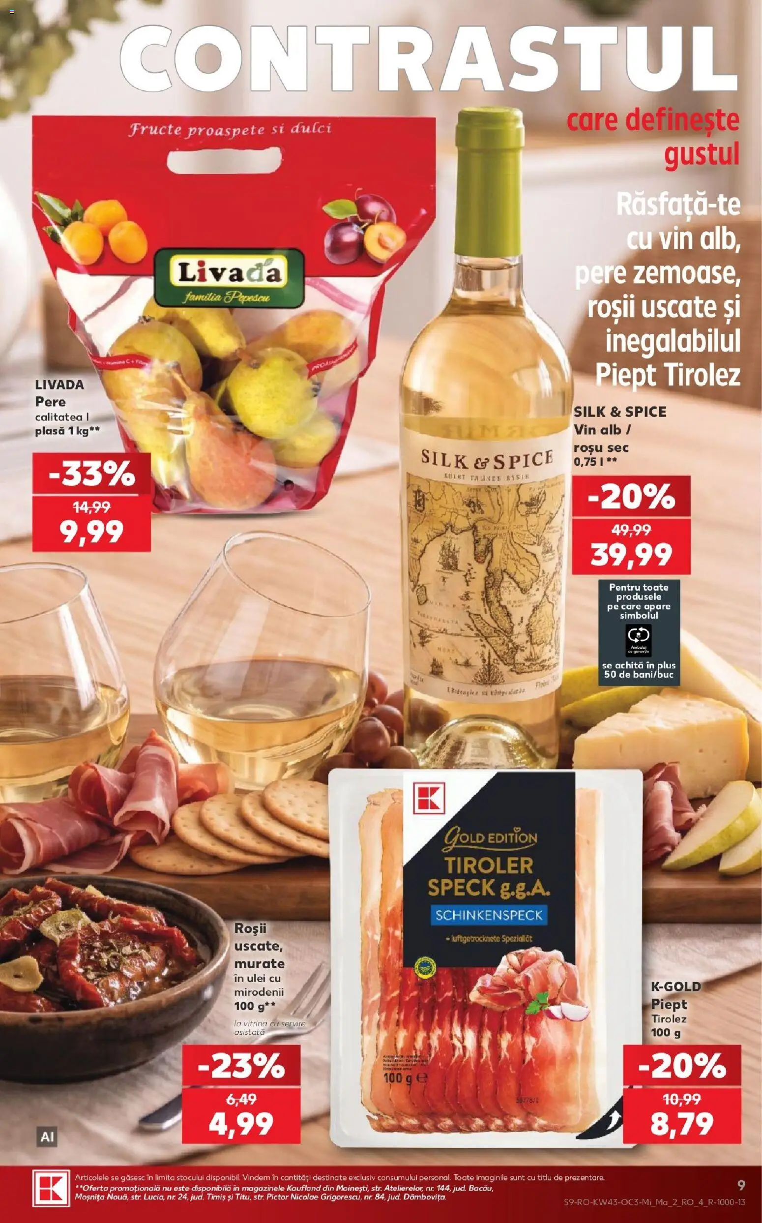 Kaufland Slatina 21.10.2026 - Revista si Oferta | Pagină: 9 | Produse: Vin alb, Ulei, Fructe, Plus
