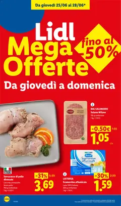 Anteprima del volantino Sovracosce di pollo disossate, Con erbe aromatiche, Senza pelle, 450 g confezione valido a partire dal 25/06/2026 | Pagina: 2