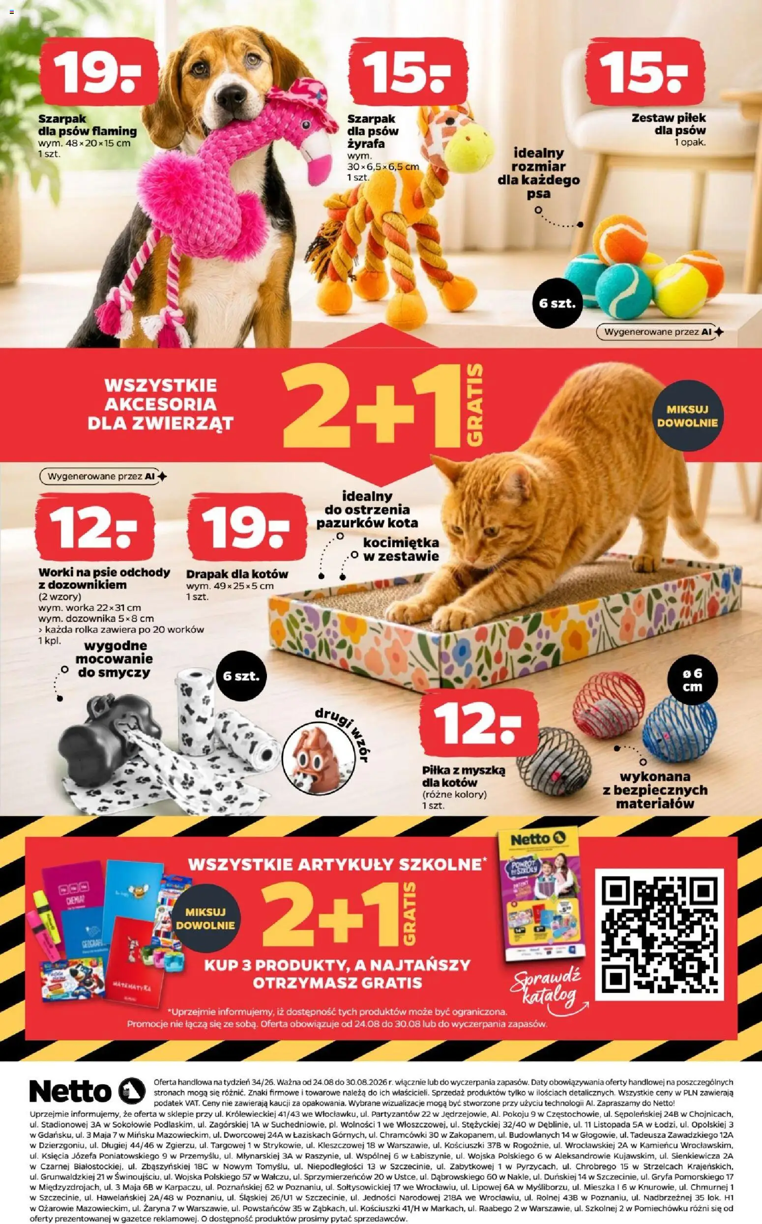 Netto gazetka od poniedziałku NonFood od 24.08.2026 | Strona: 3 | Produkty: Myszka, Drapak, Drapak dla kotów