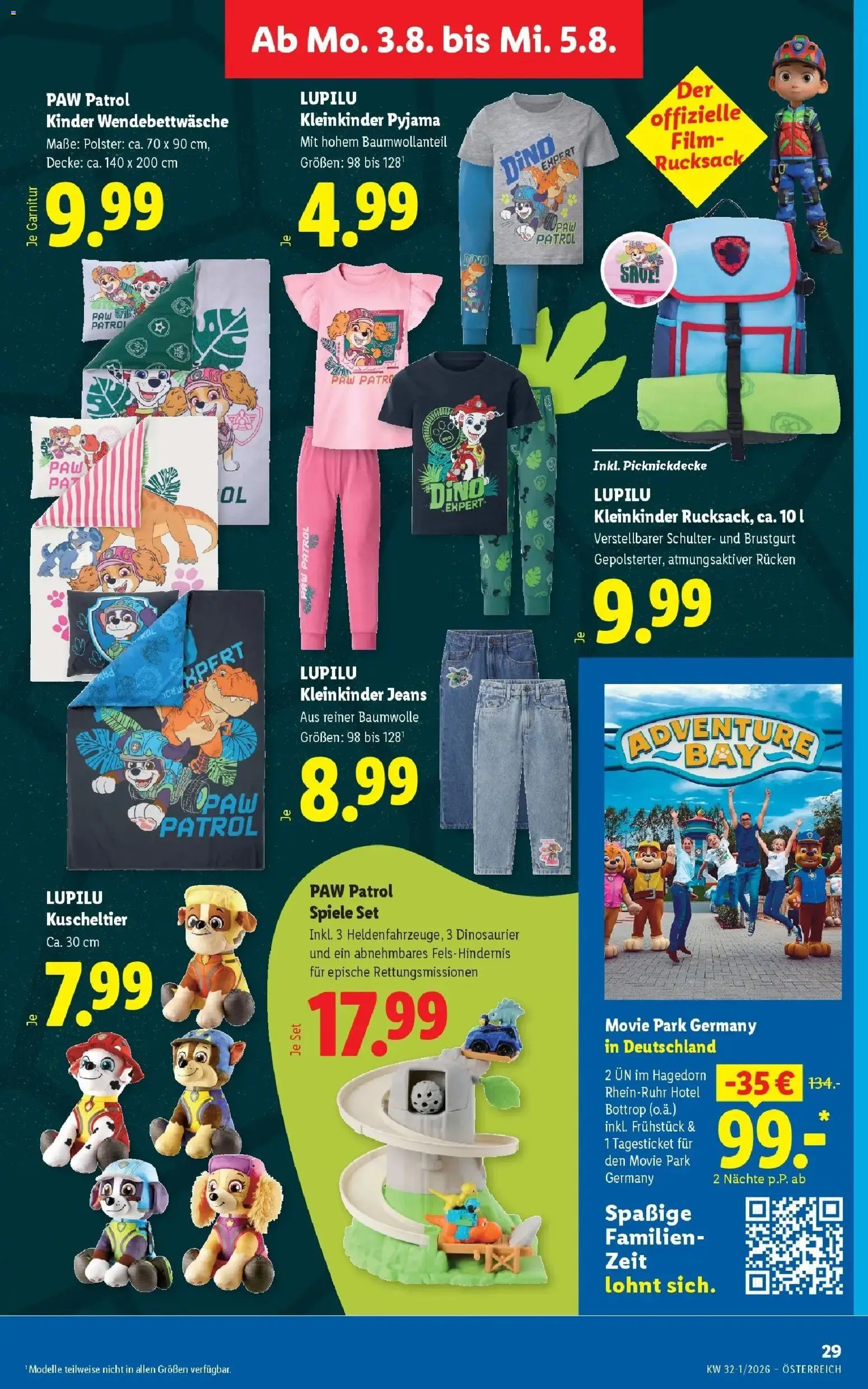 Lidl Flugblatt - Fohnsdorf, Neunkirchen, Graz gültig ab 30.07.2026 | Seite: 36 | Produkte: Pyjama, Rucksack, Jeans, Decke