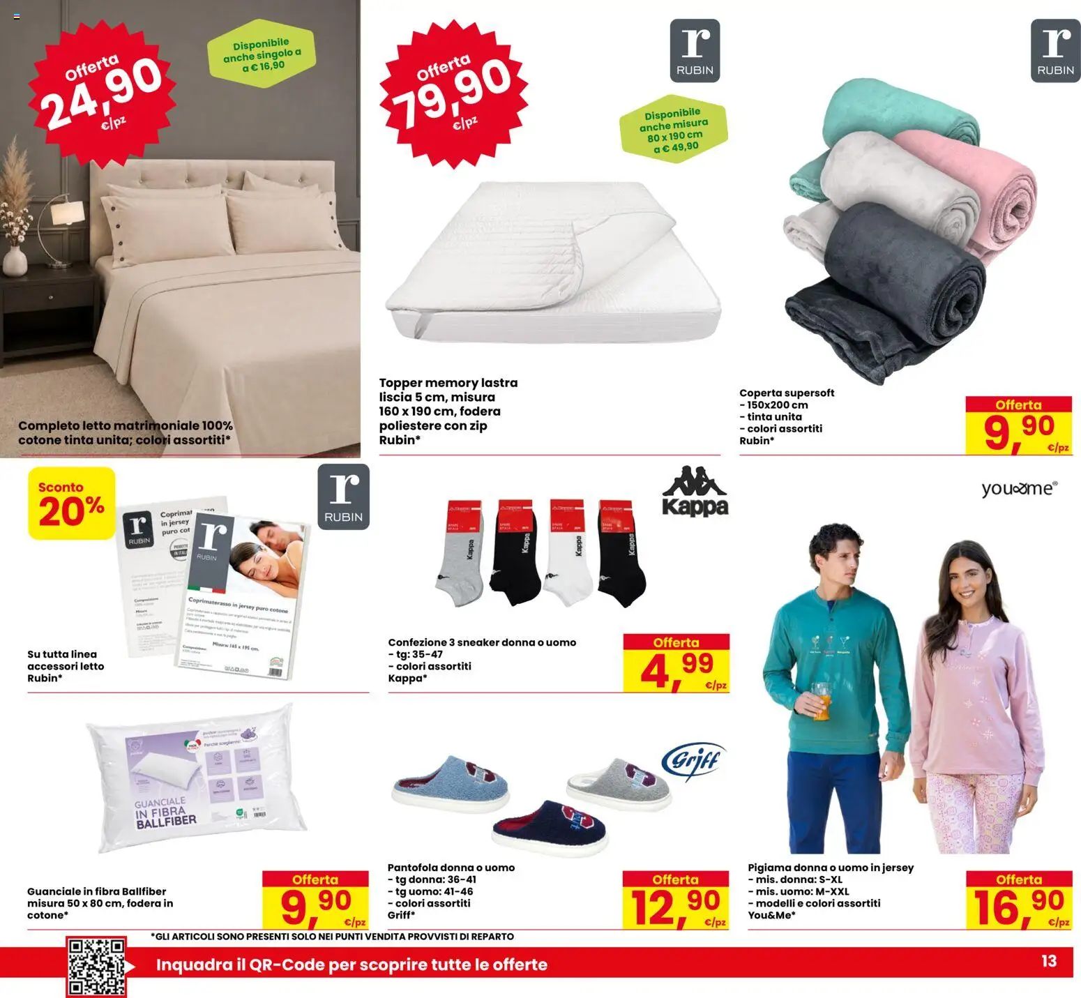 Volantino Eurospar del 17/09/2026 | Pagina: 13 | Prodotti: Letto, Coperta, Coprimaterasso, Guanciale