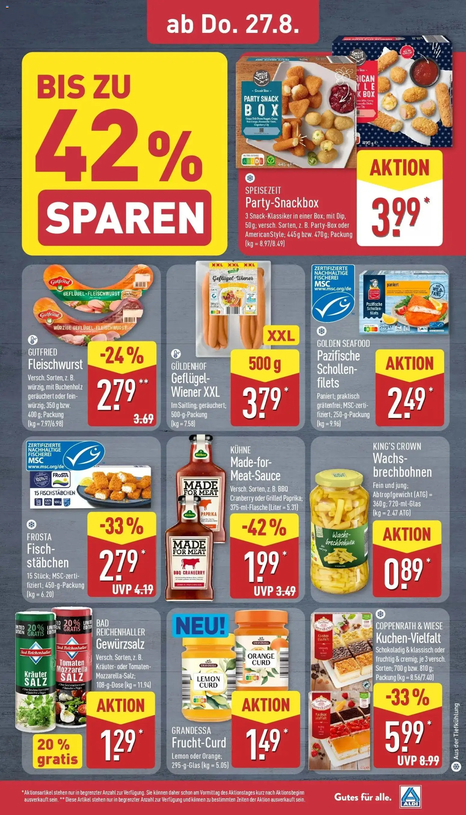Aldi Aktueller Prospekt (ab 24.08.2026) » Angebote Online | Seite: 29 | Produkte: Bad, Fischstabchen, Paprika, Salz