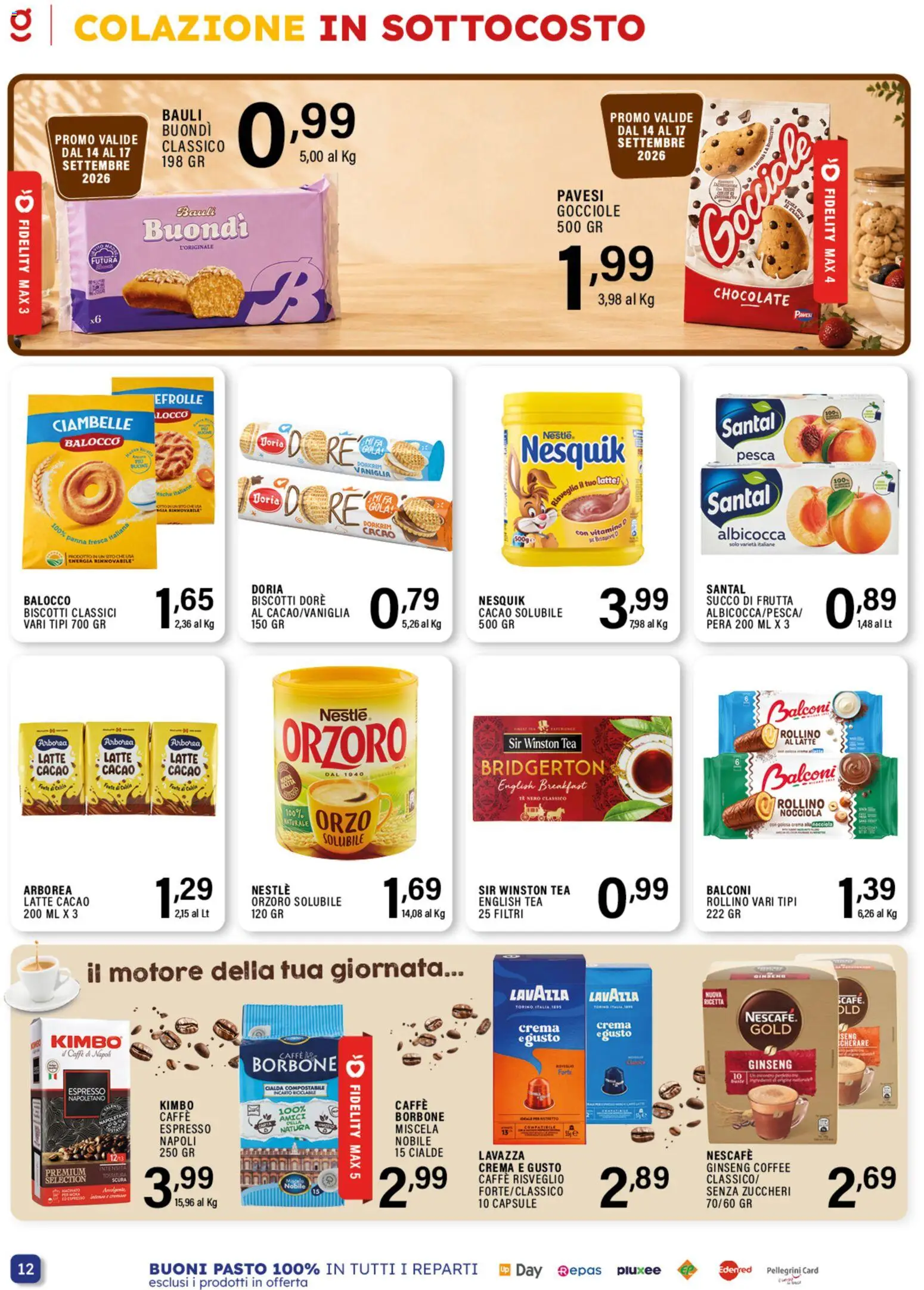 Volantino GECOP del 07/09/2026 | Pagina: 12 | Prodotti: Crema, Caffè, Panna, Lavazza