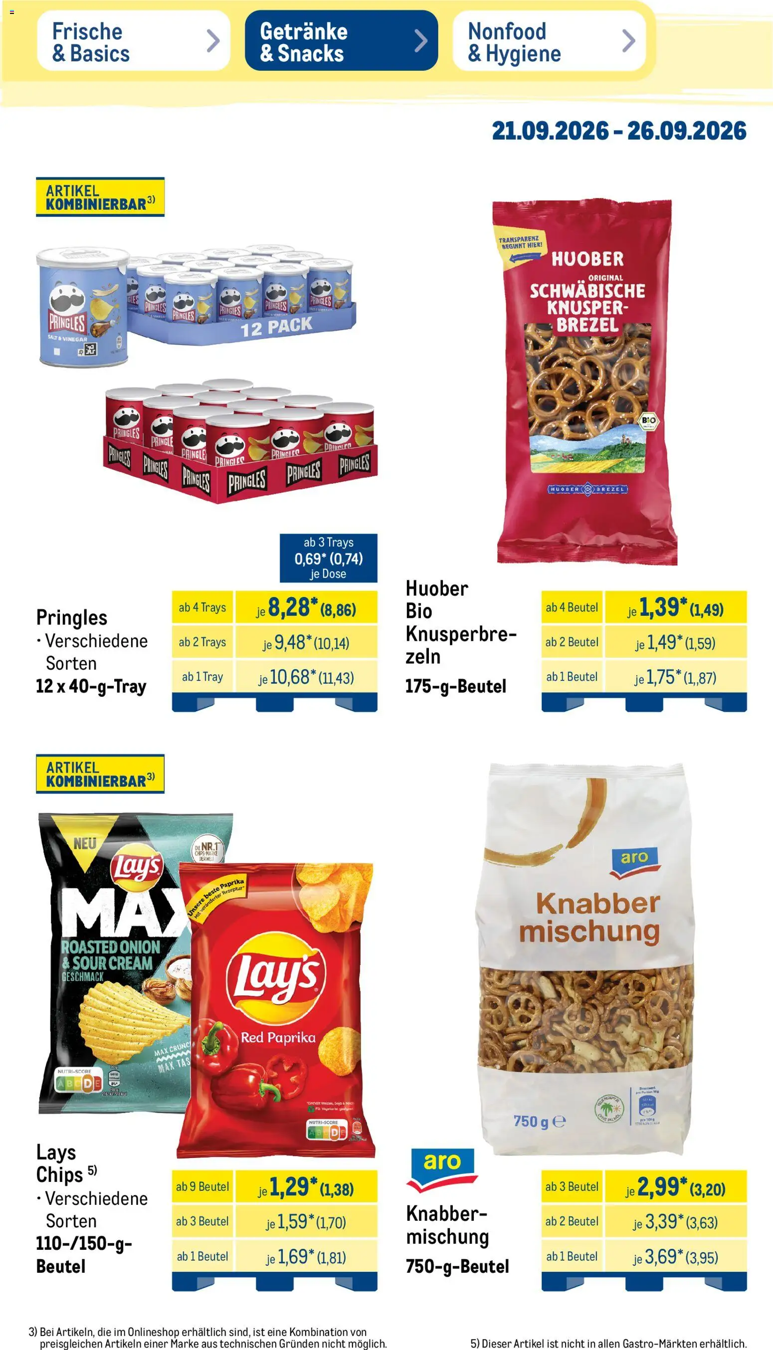 Metro Prospekt – gültig ab 21.09.2026 | Seite: 23 | Produkte: Paprika, Pringles, Chips