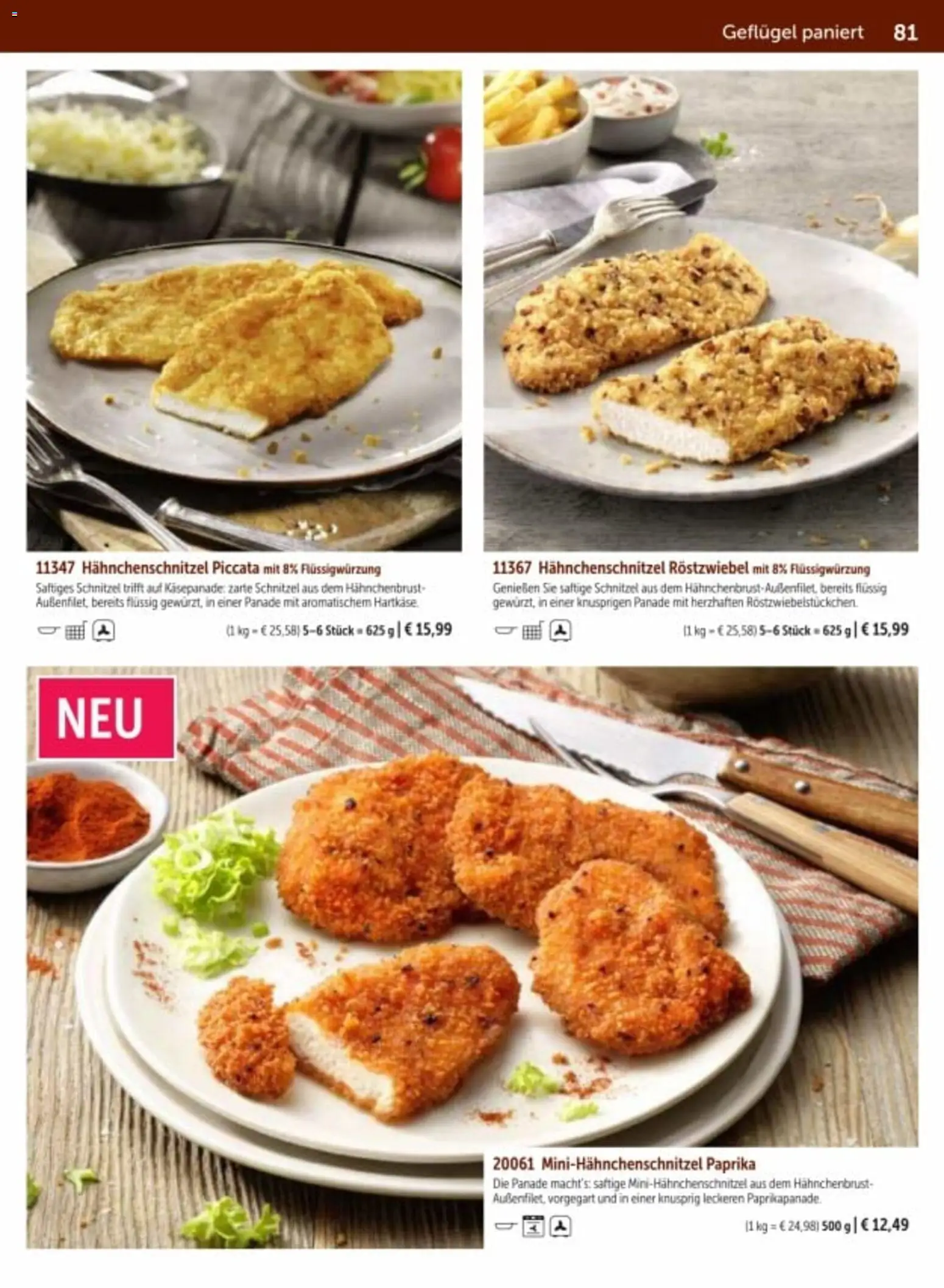 Bofrost Katalog – gültig ab 06.03.2026 | Seite: 81 | Produkte: Schnitzel, Paprika, Hahnchenbrust