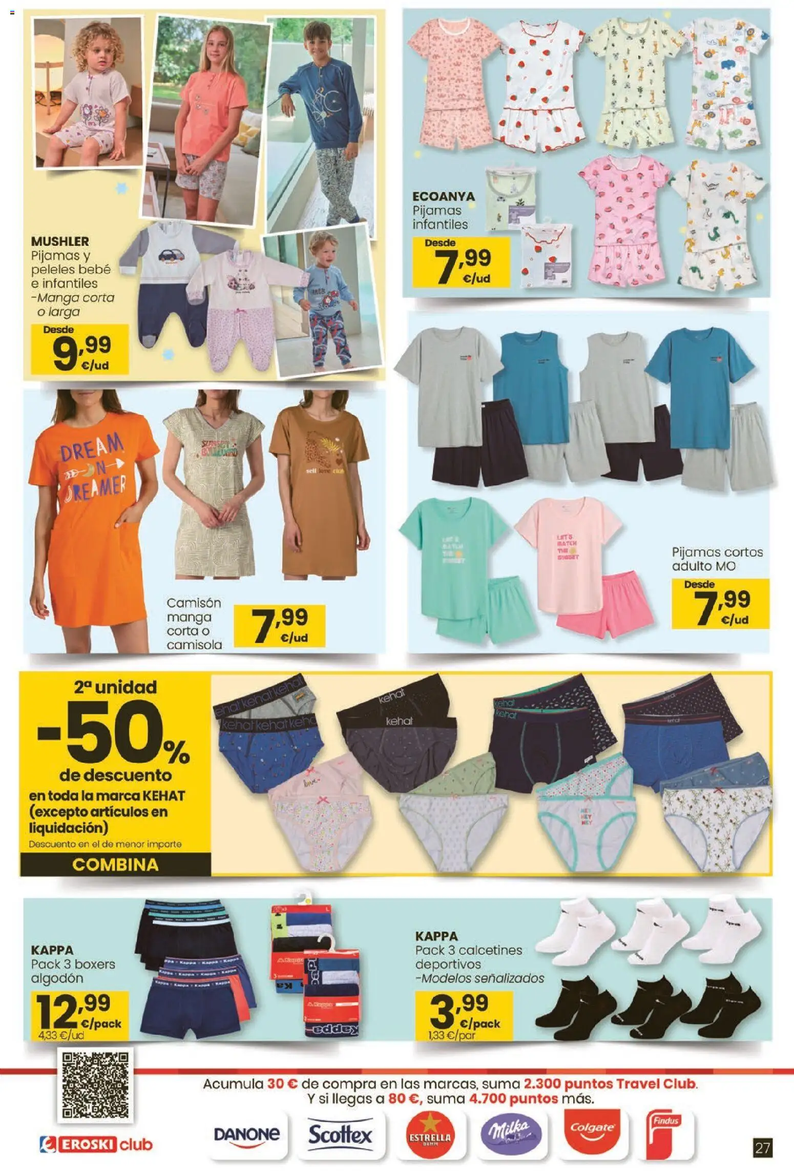 Eroski Qué planazo │ válido desde el 26.03.2026 | Página: 27 | Productos: Boxers, Peleles, Camisón