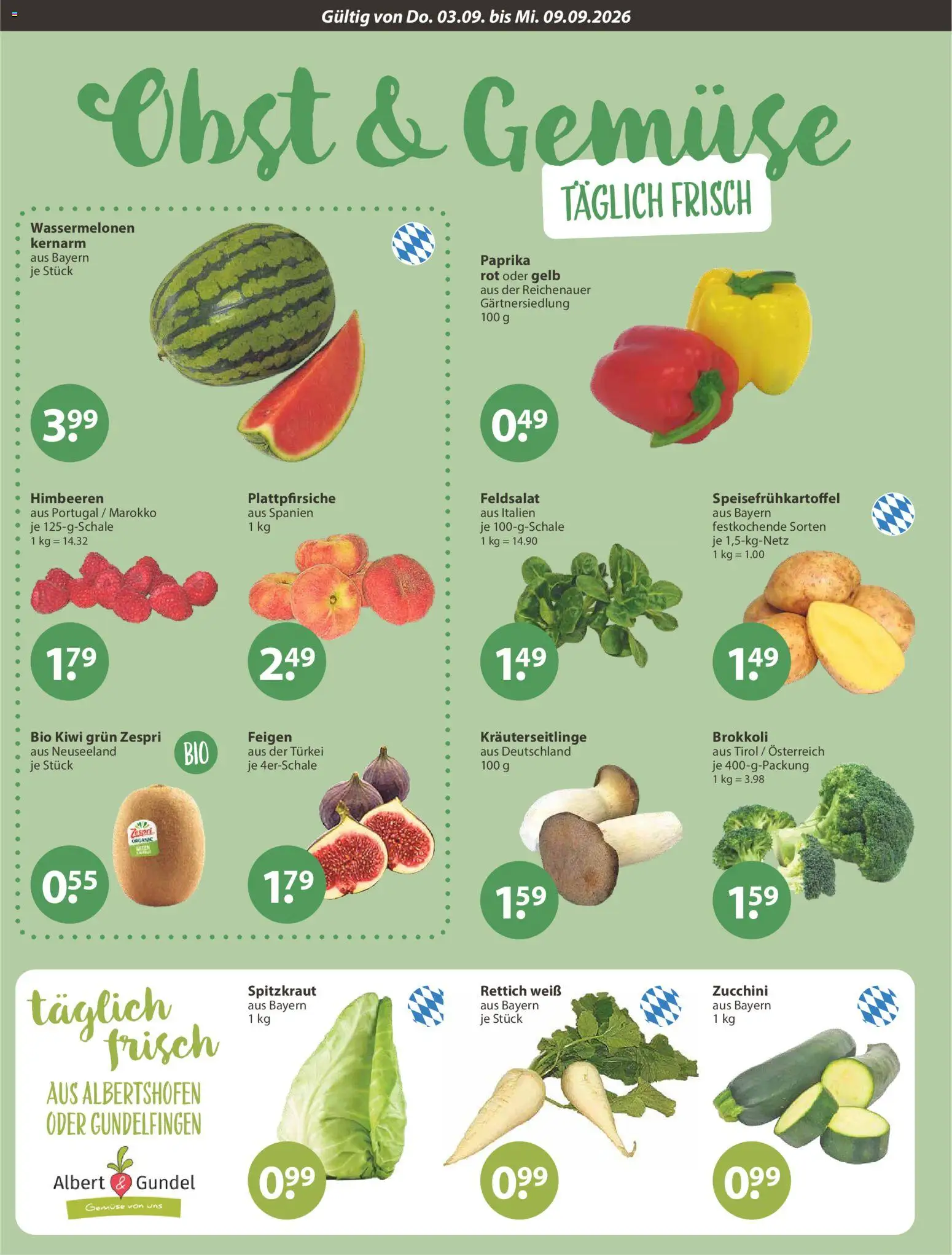 V-Markt Angebote – gültig ab 03.09.2026 | Seite: 4 | Produkte: Himbeeren, Paprika, Zucchini, Feigen
